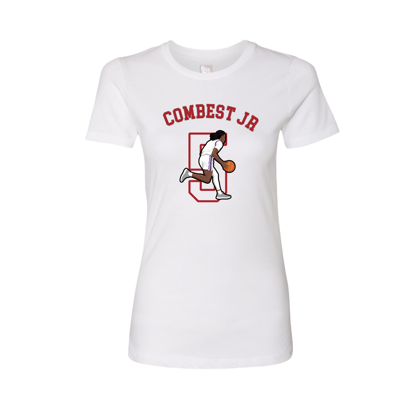 Fitted Women's Tee — Shirsey Arch in White