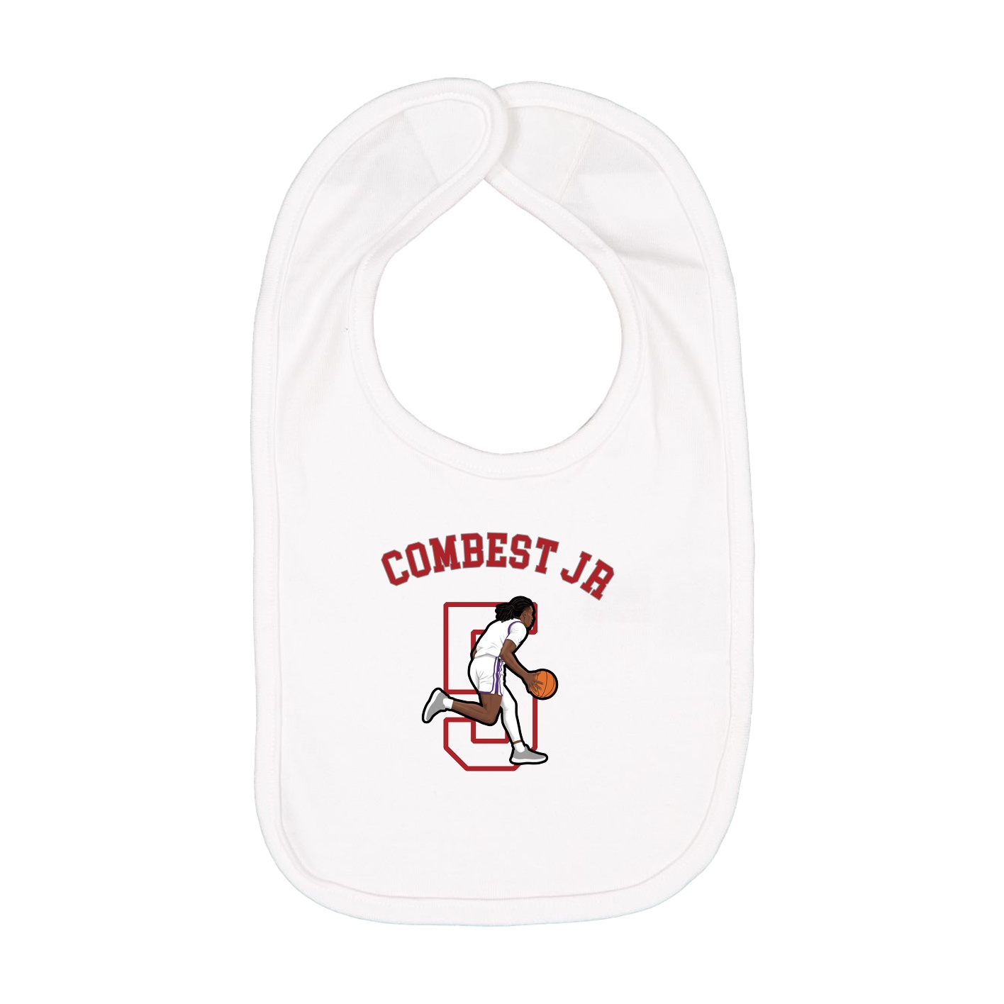 Infant Bib — Shirsey Arch in White