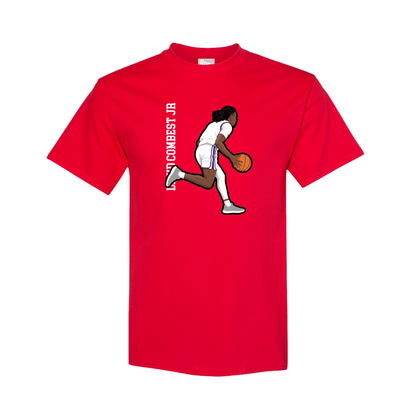 Youth Tee — Name Vertical in Red