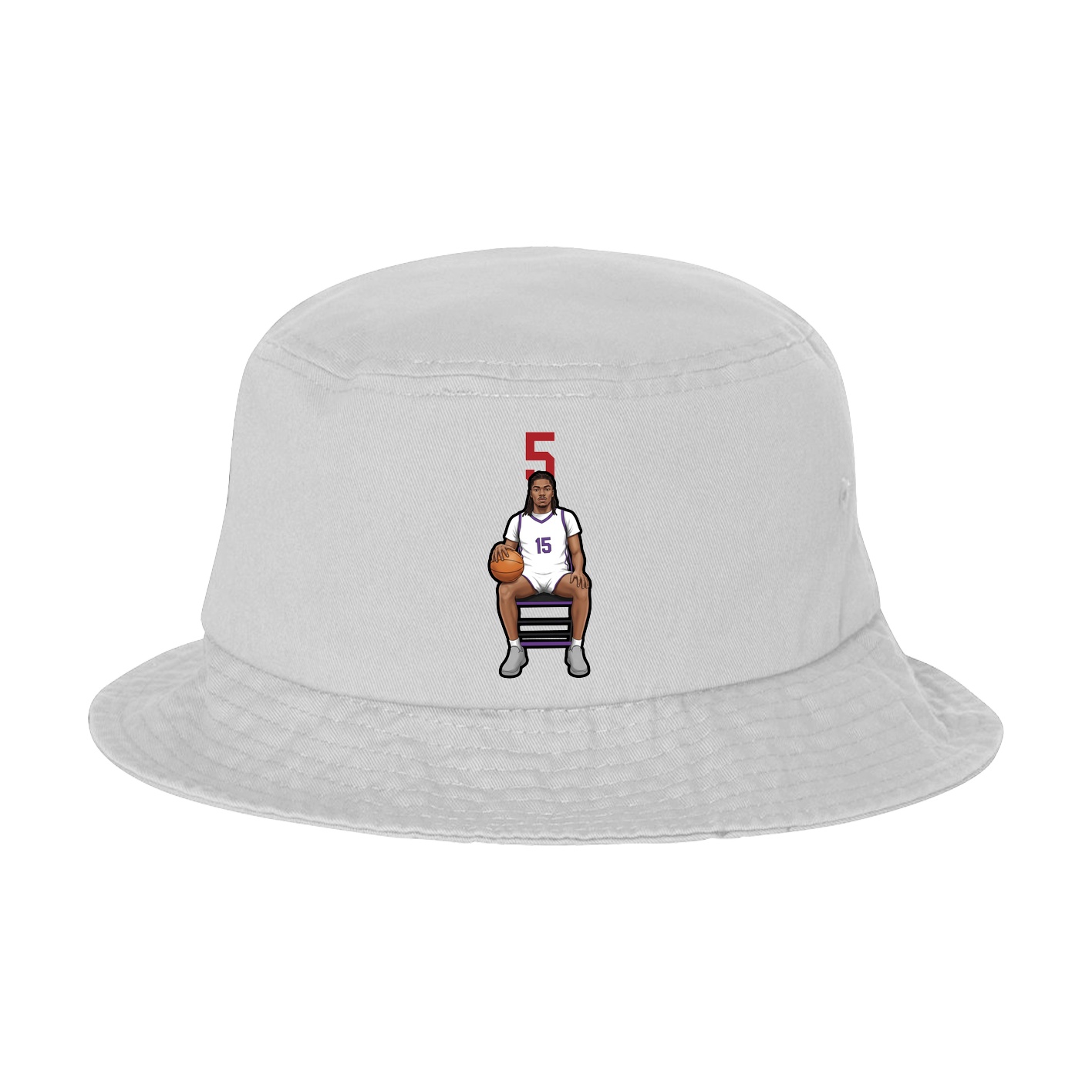 Bucket Cap — Number Top in White