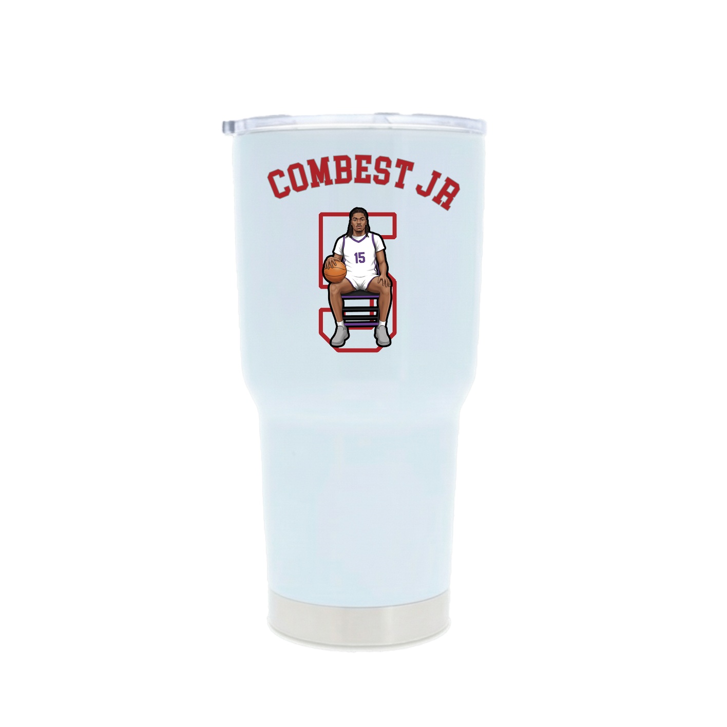 30oz Stainless Steel Tumbler — Shirsey Arch in White