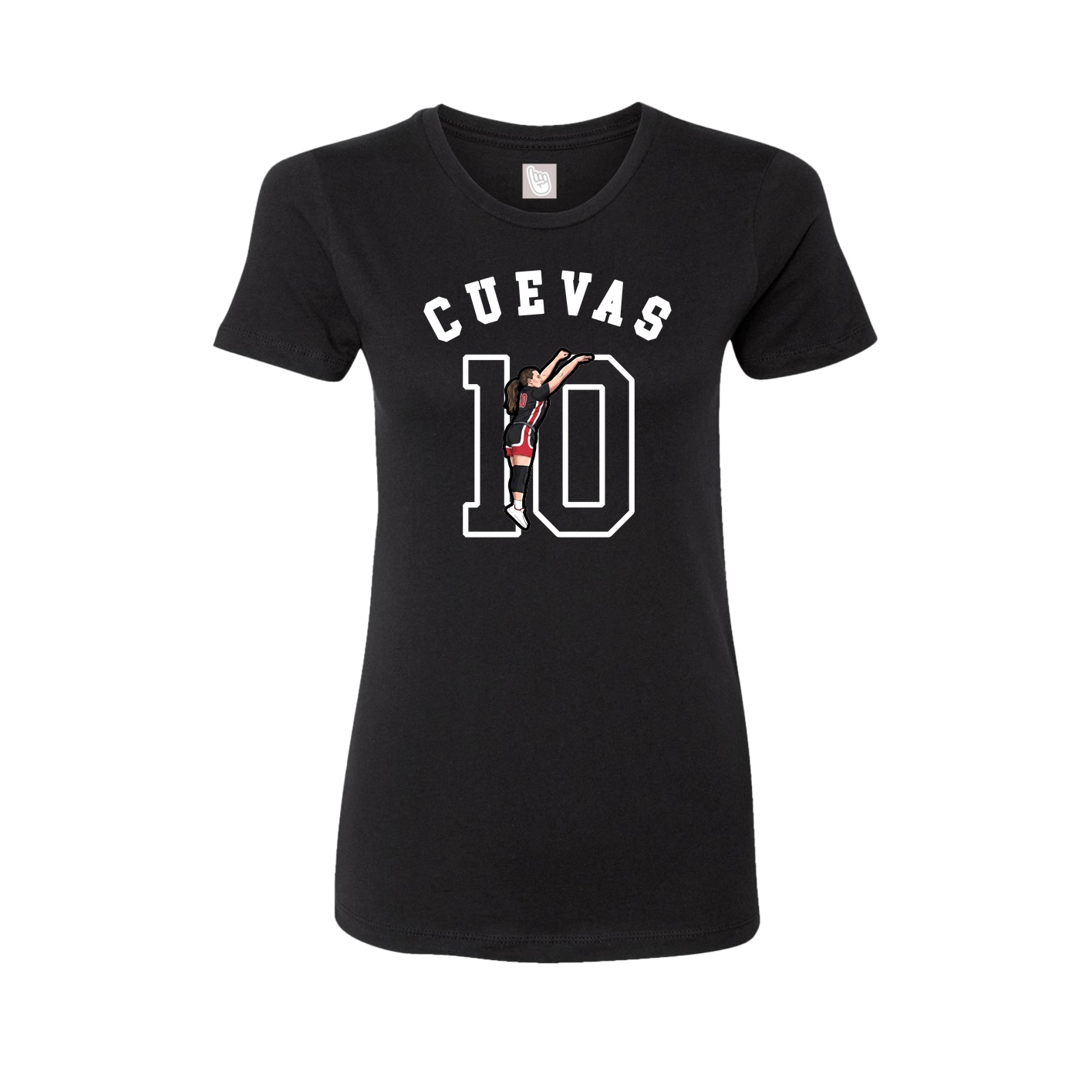 Fitted Women's Tee — Shirsey Arch in Black