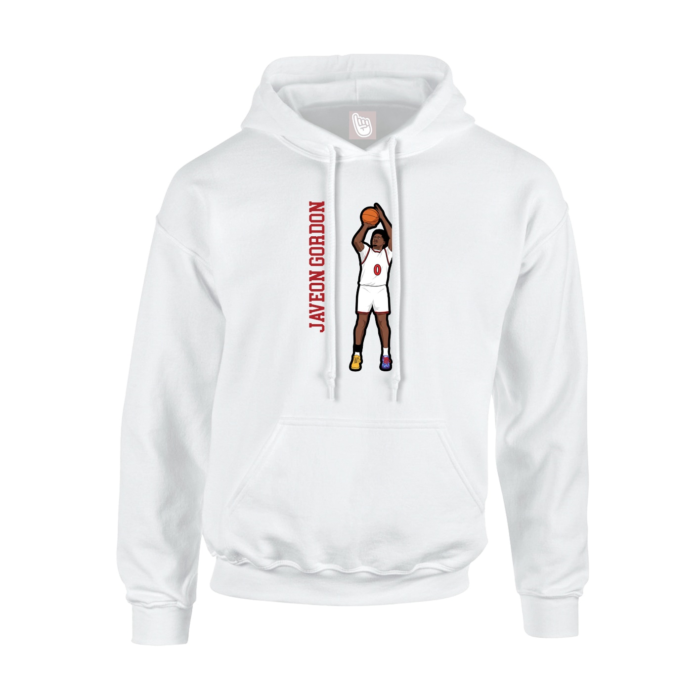 Youth Hoodie — Name Vertical in White