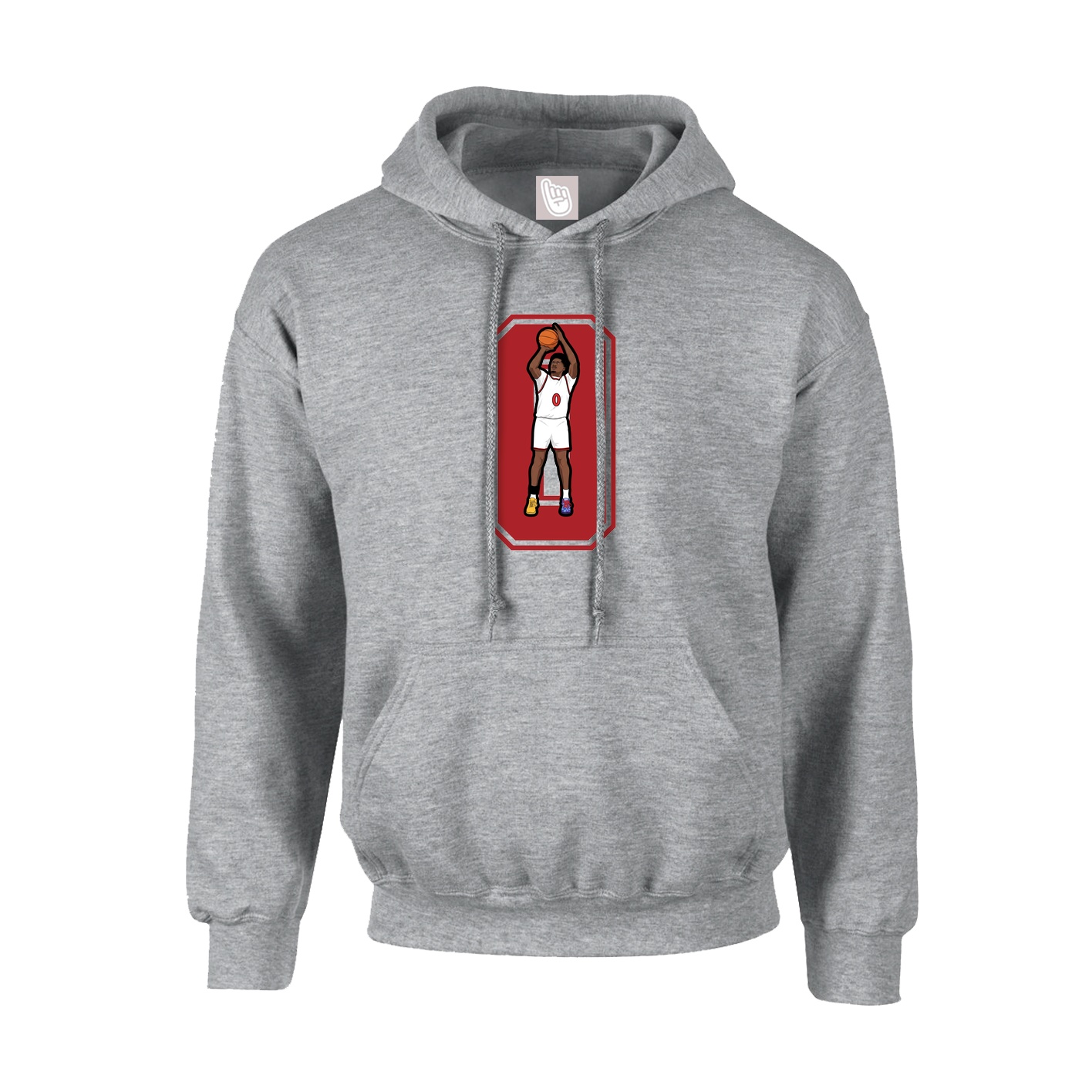Youth Hoodie — Number in Grey