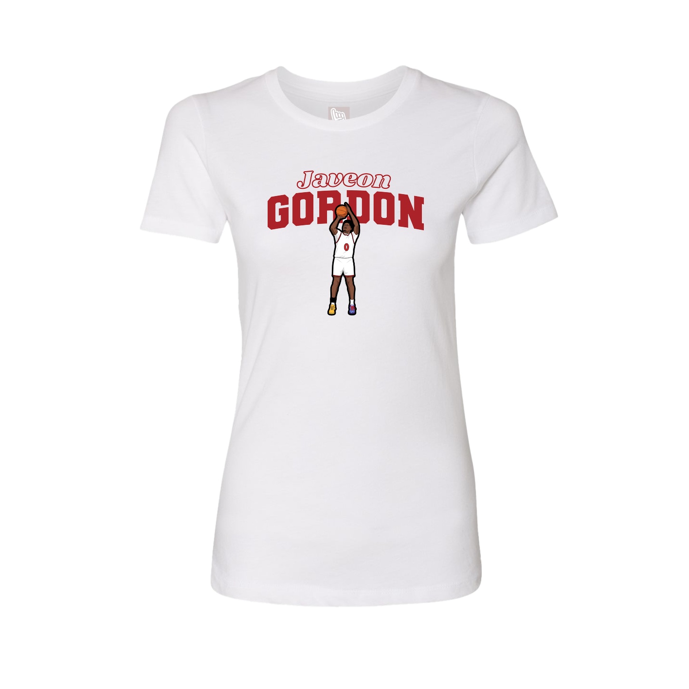 Womens Tee — Name Arch in White