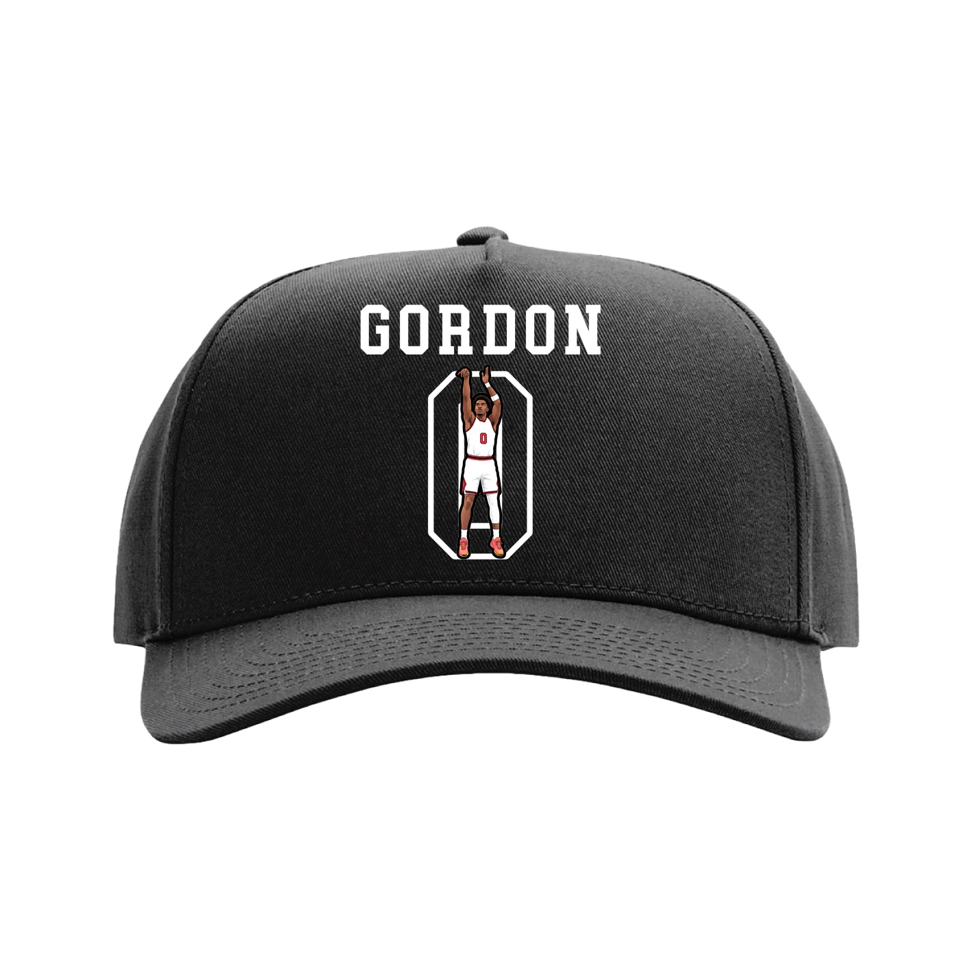 Full Fabric Five-Panel Champ Cap — Shirsey in Black