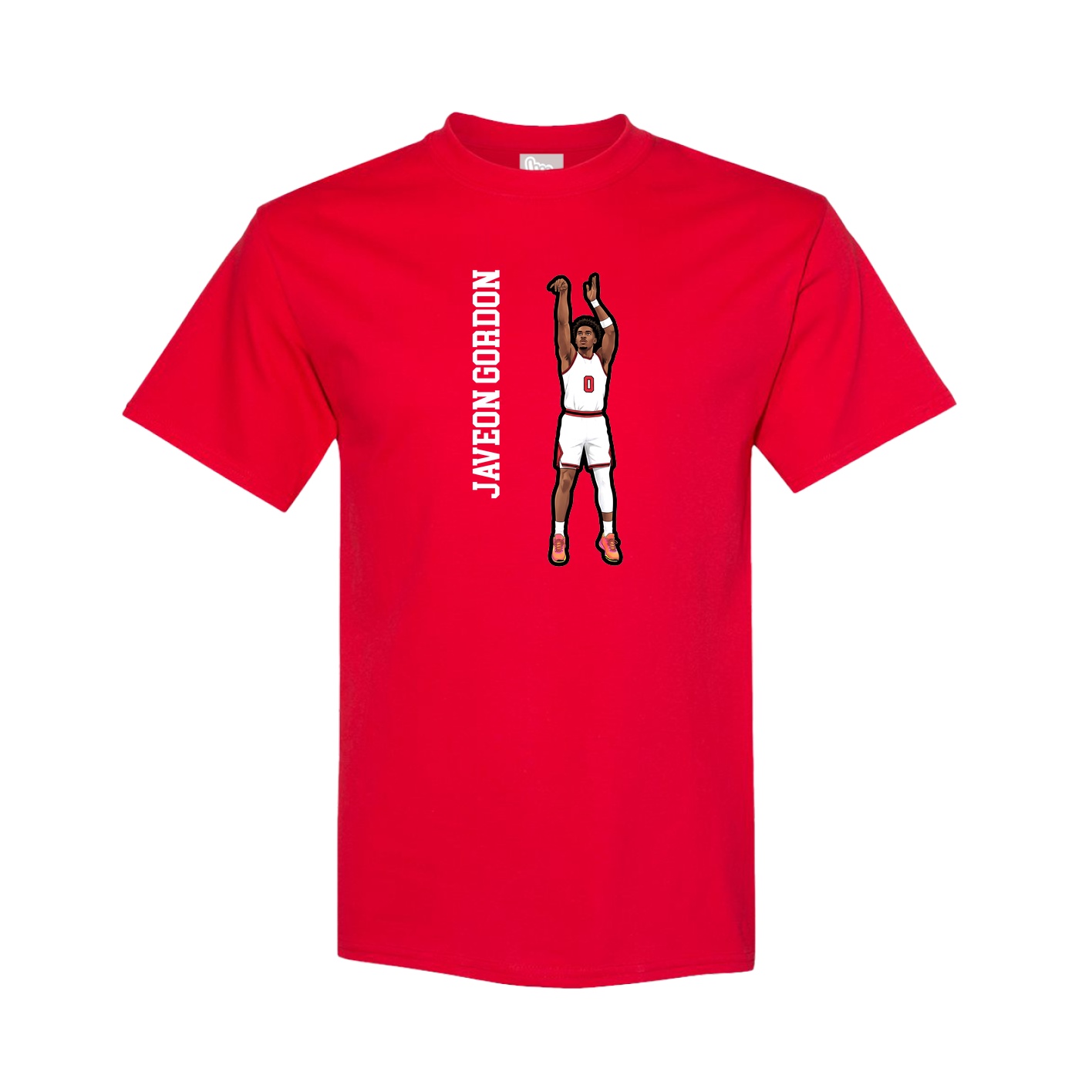 Tee — Name Vertical in Red