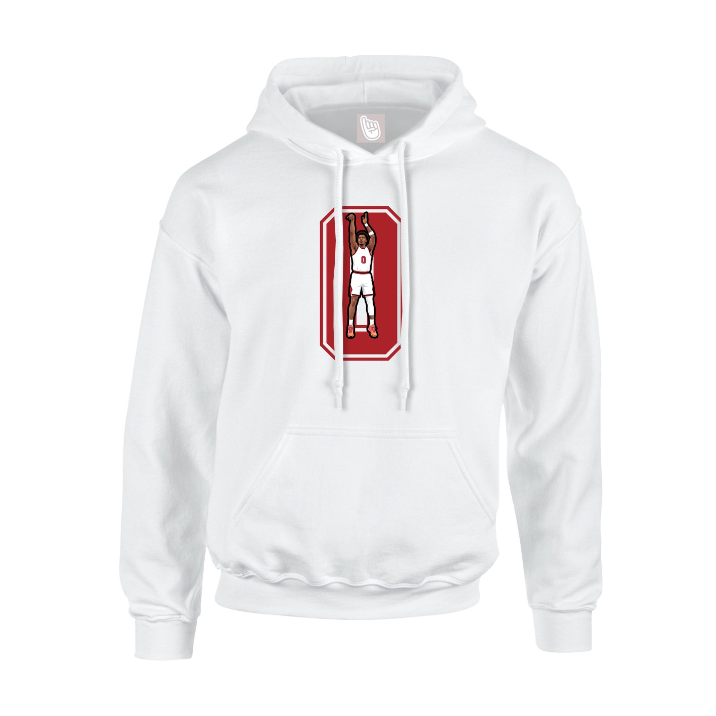 Youth Hoodie — Number in White