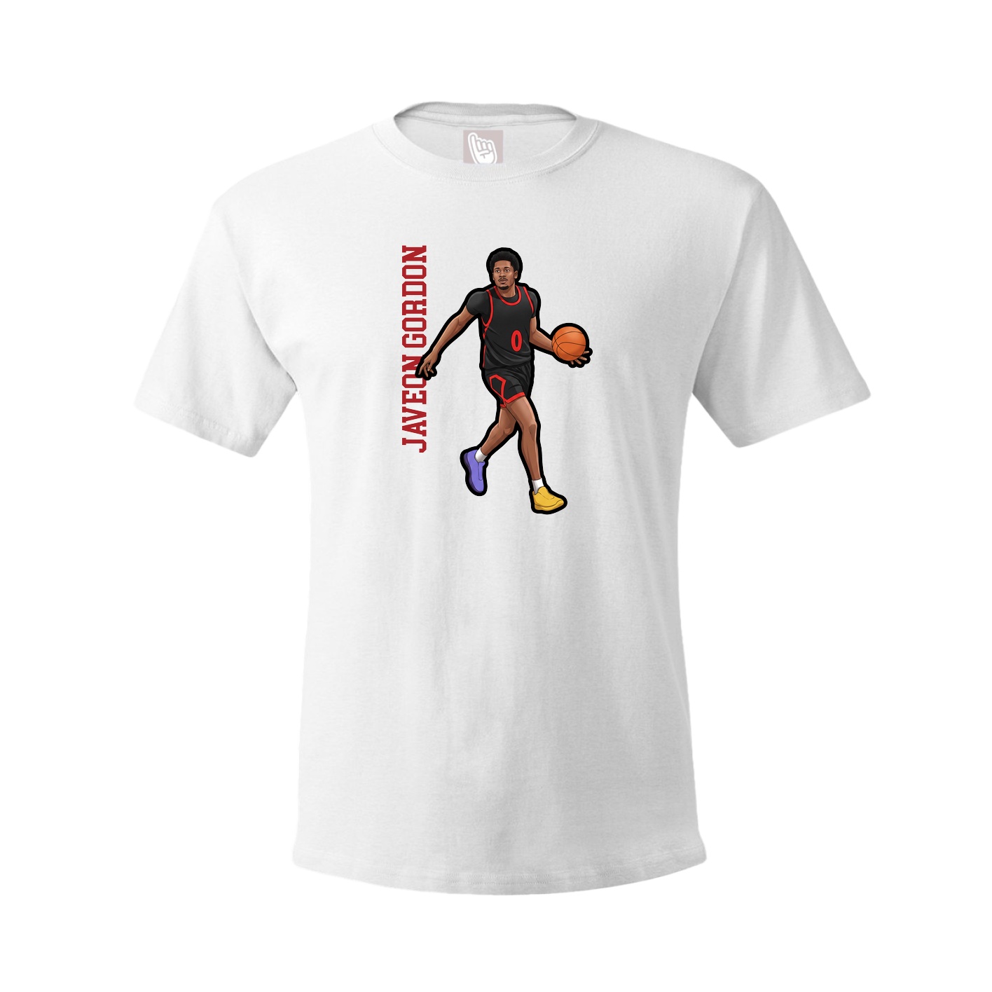 Youth Tee — Name Vertical in White