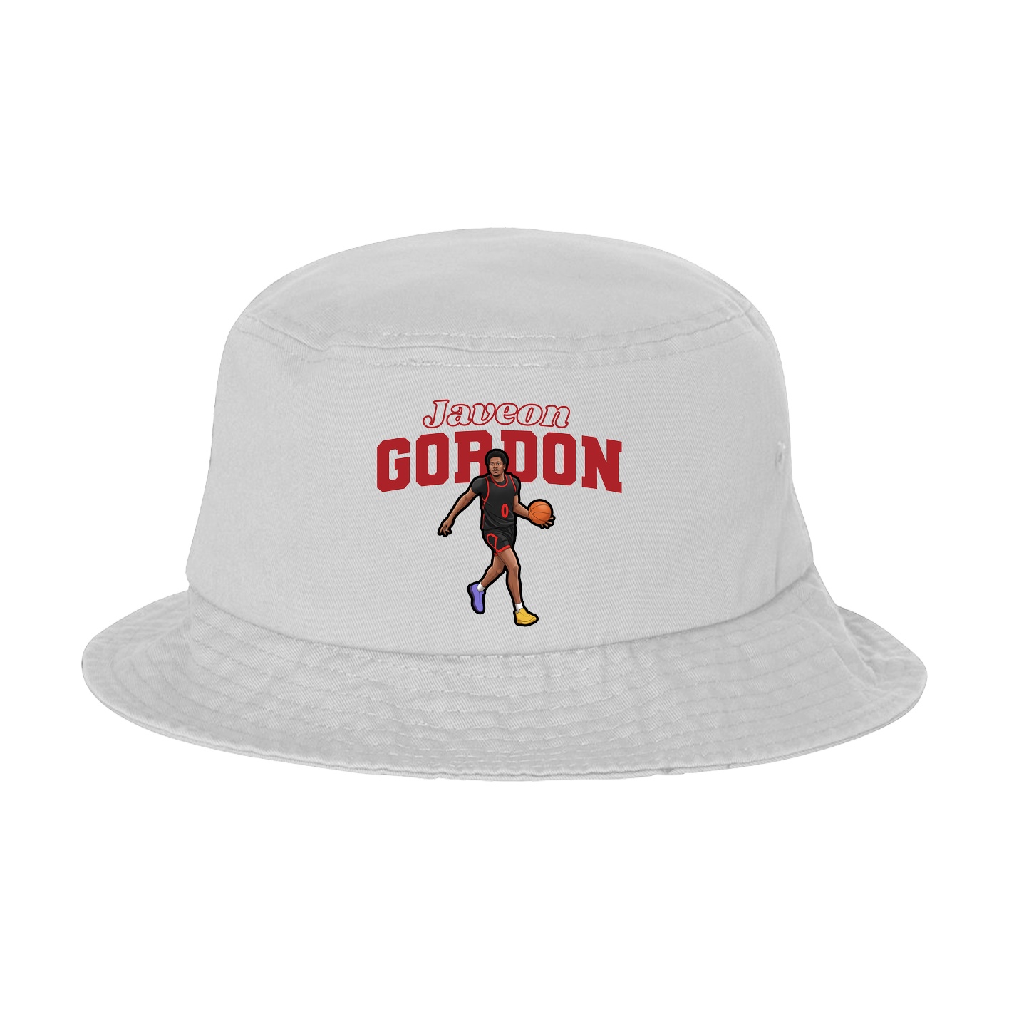 Bucket Cap — Name Arch in White