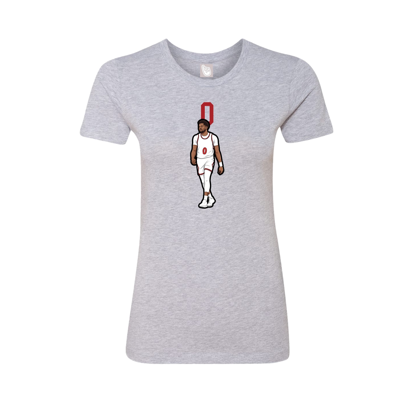 Womens Tee — Number Top in Grey