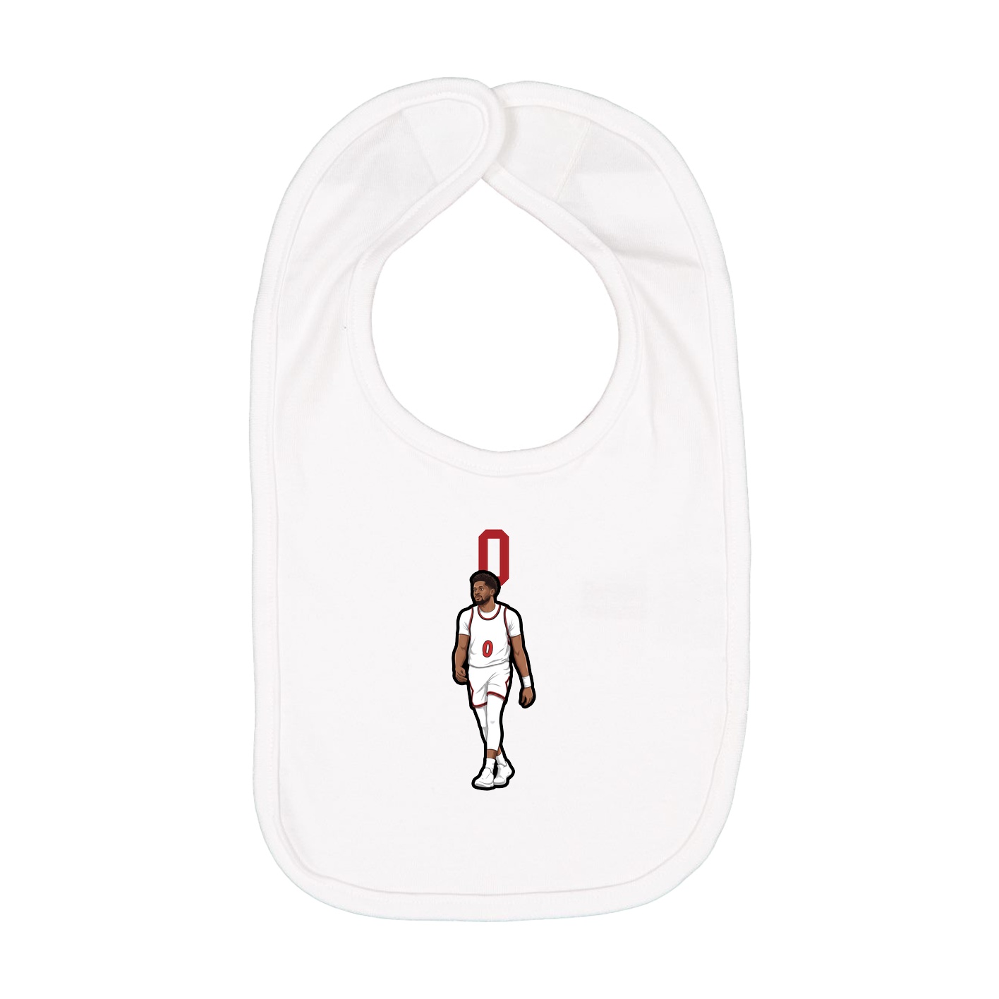 Infant Bib — Number Top in White