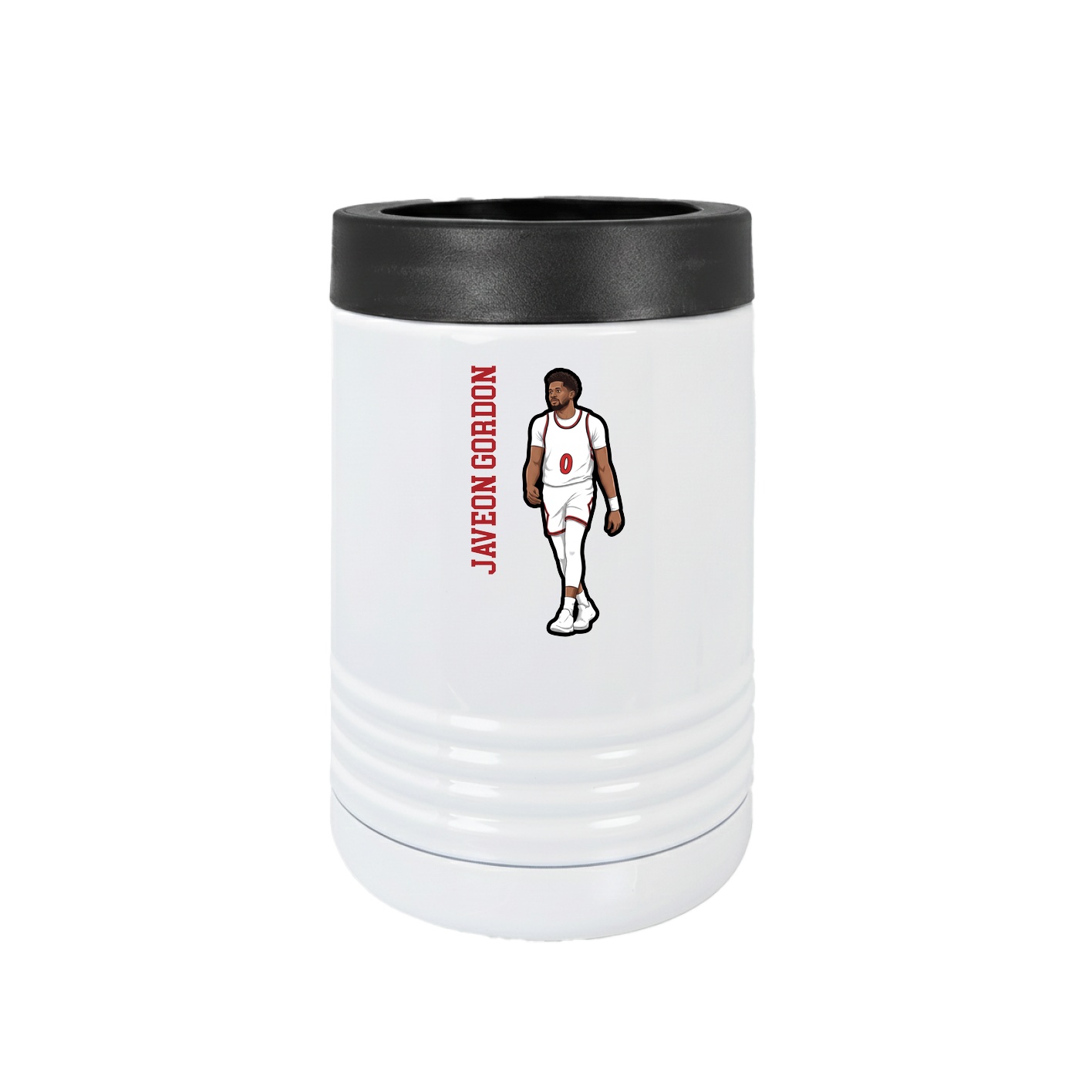 Beverage Holder — Name Vertical in White