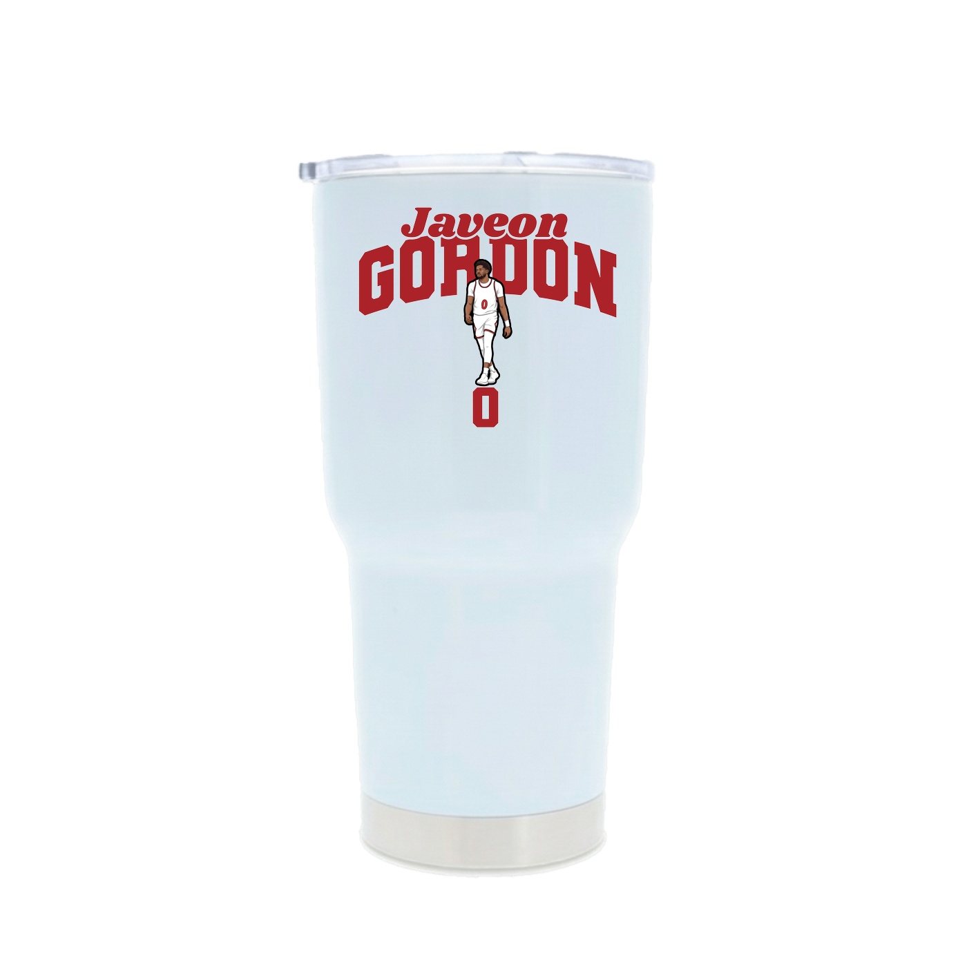 30oz Stainless Steel Tumbler — Signature Arch in White