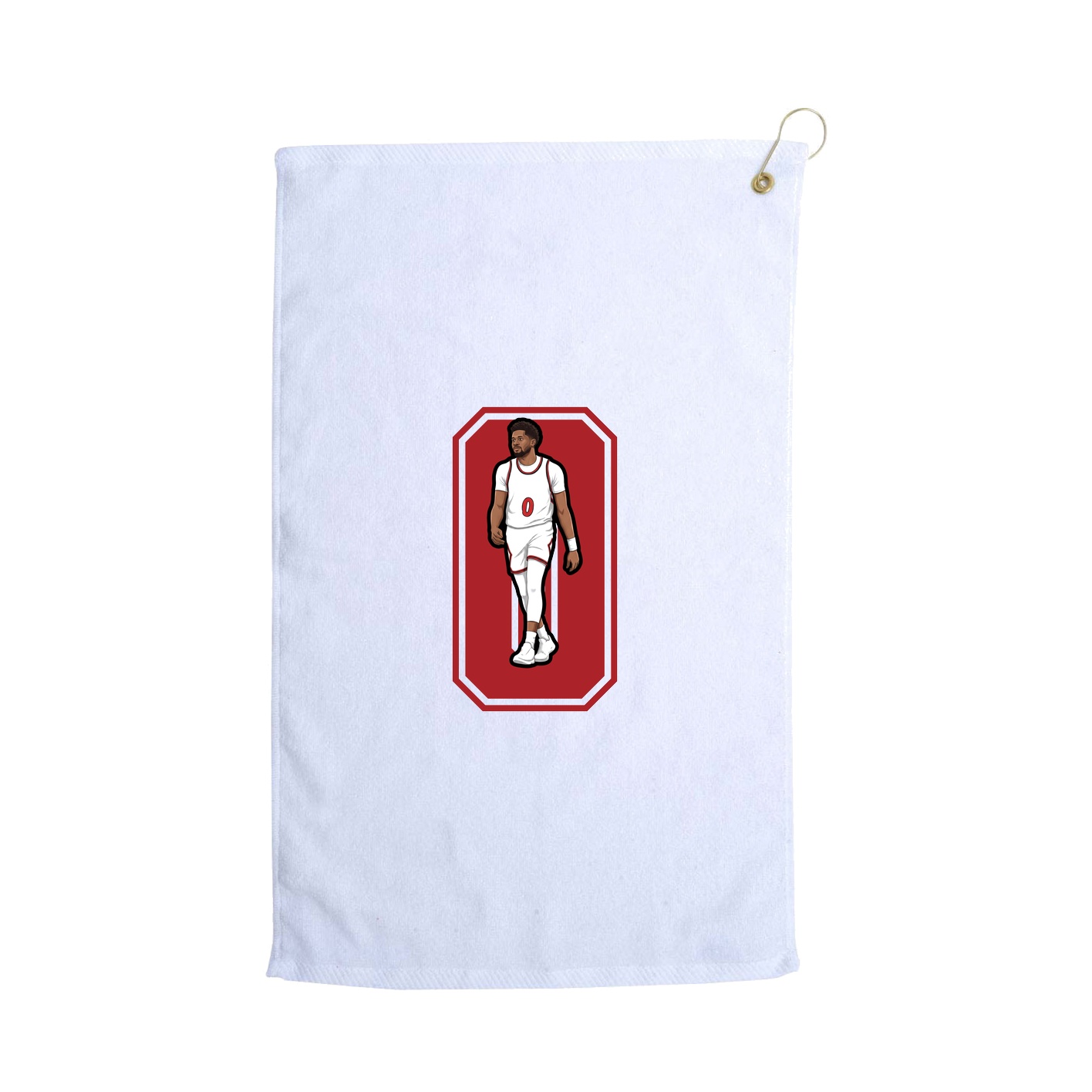 Golf Towel — Number in White