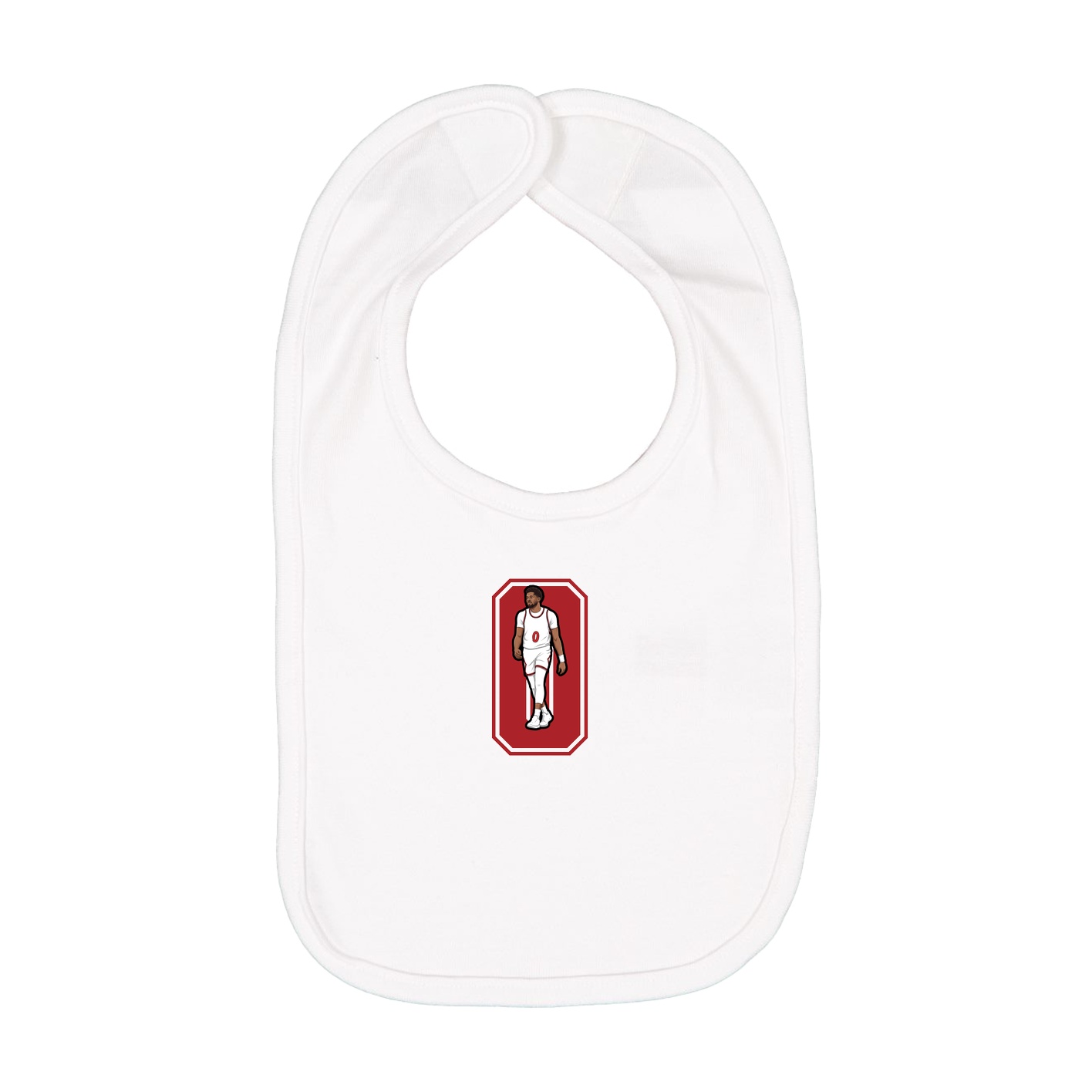 Infant Bib — Number in White