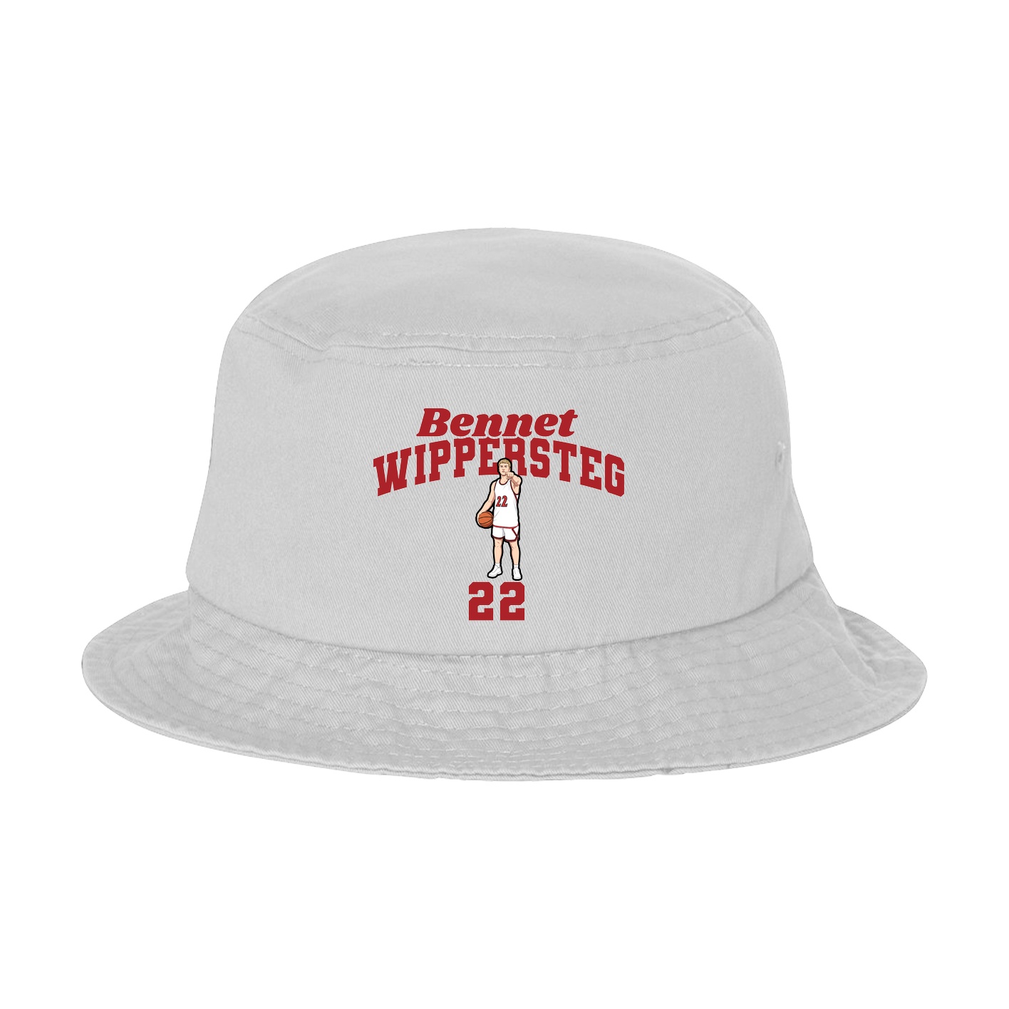 Bucket Cap — Signature Arch in White