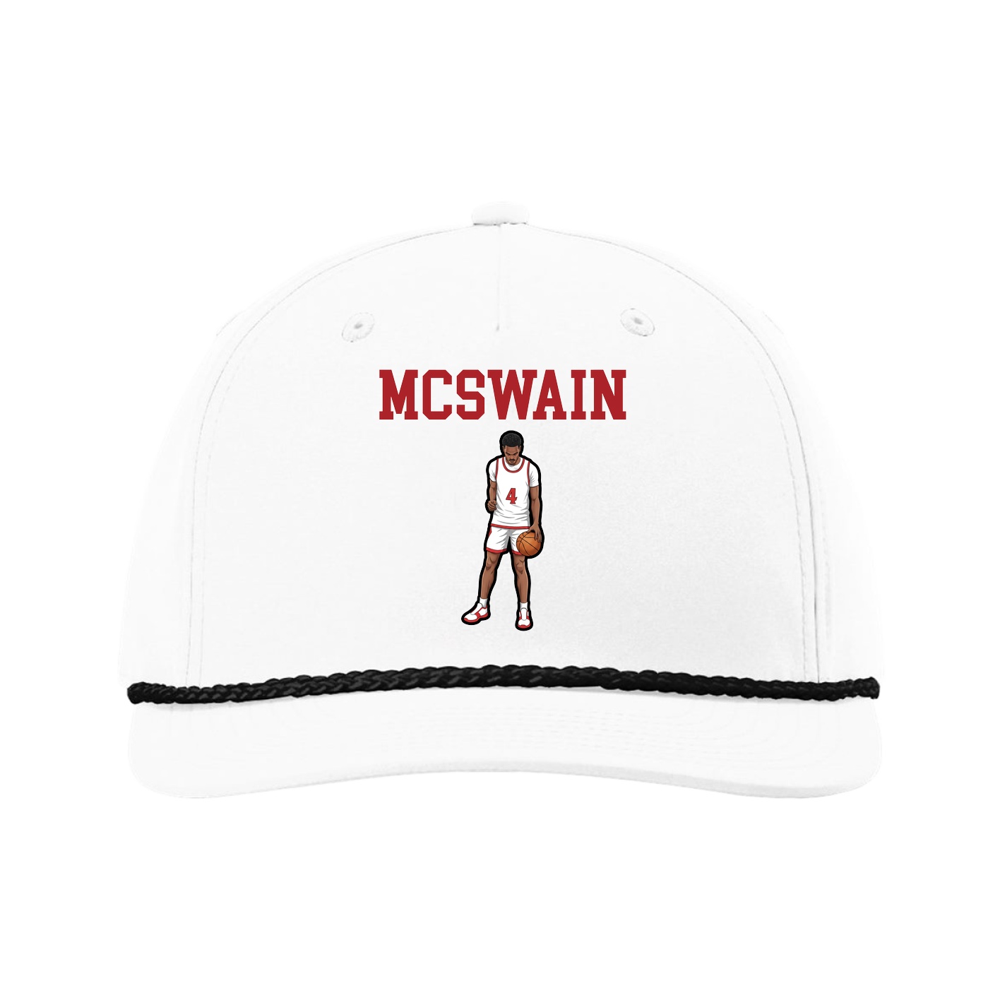 Five-Panel Classic Rope Cap — Shirsey in White