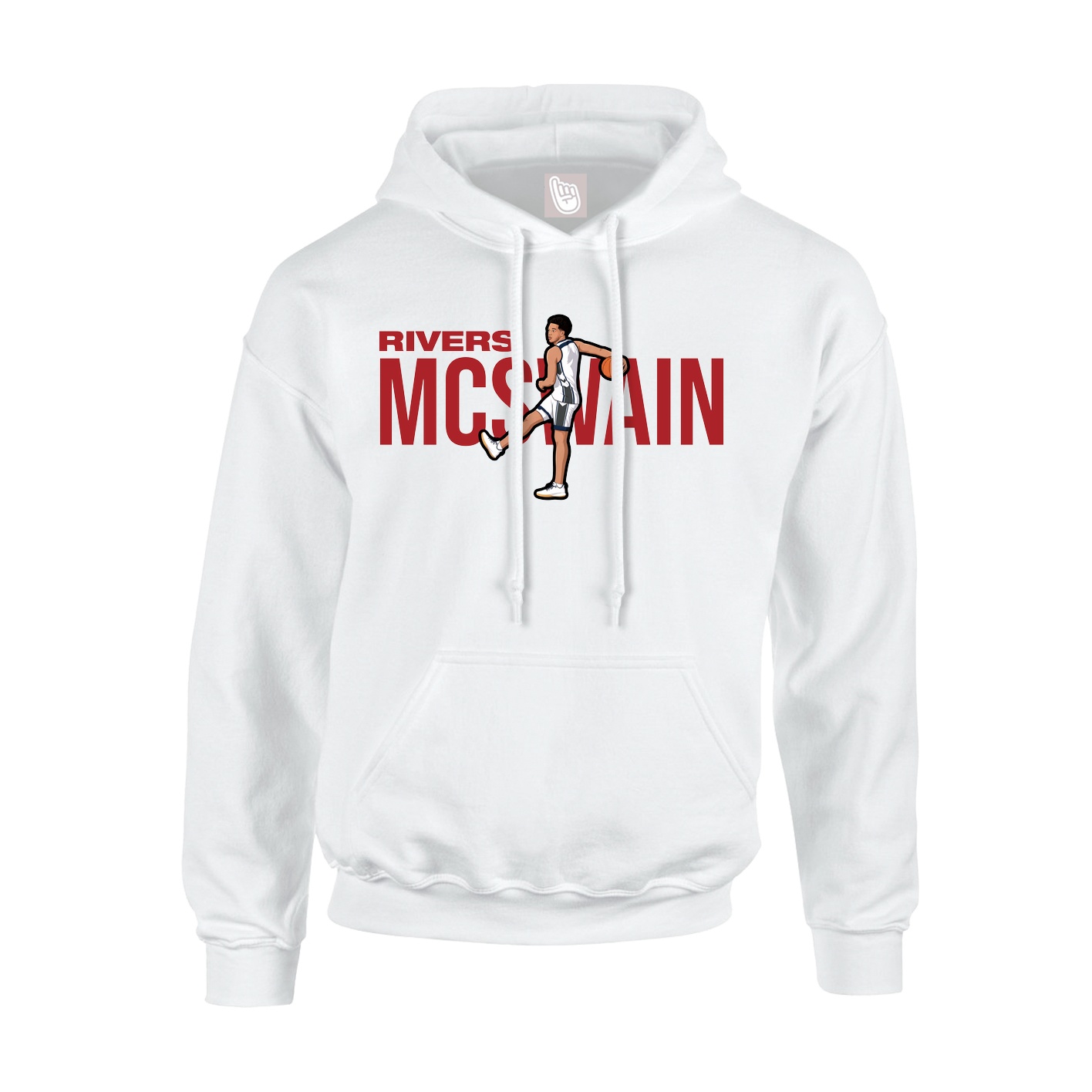 Youth Hoodie — Player Name in White