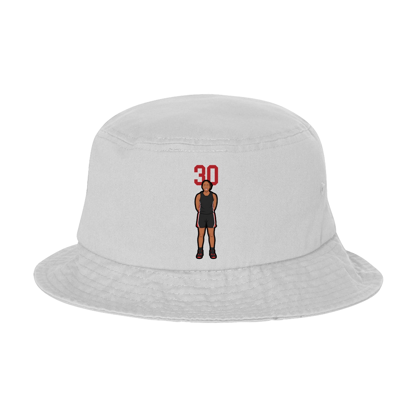 Bucket Cap — Number Top in White