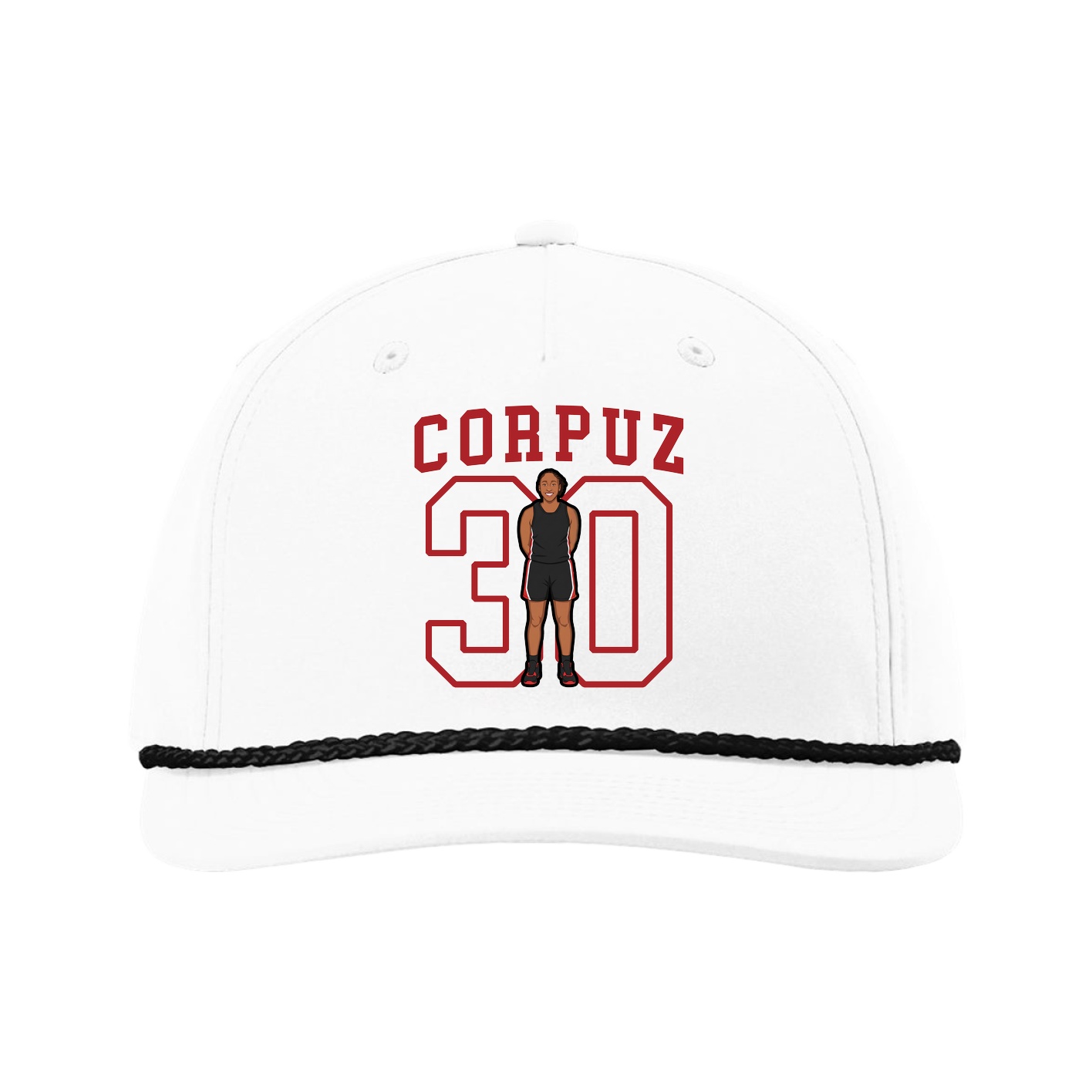 Five-Panel Classic Rope Cap — Shirsey in White