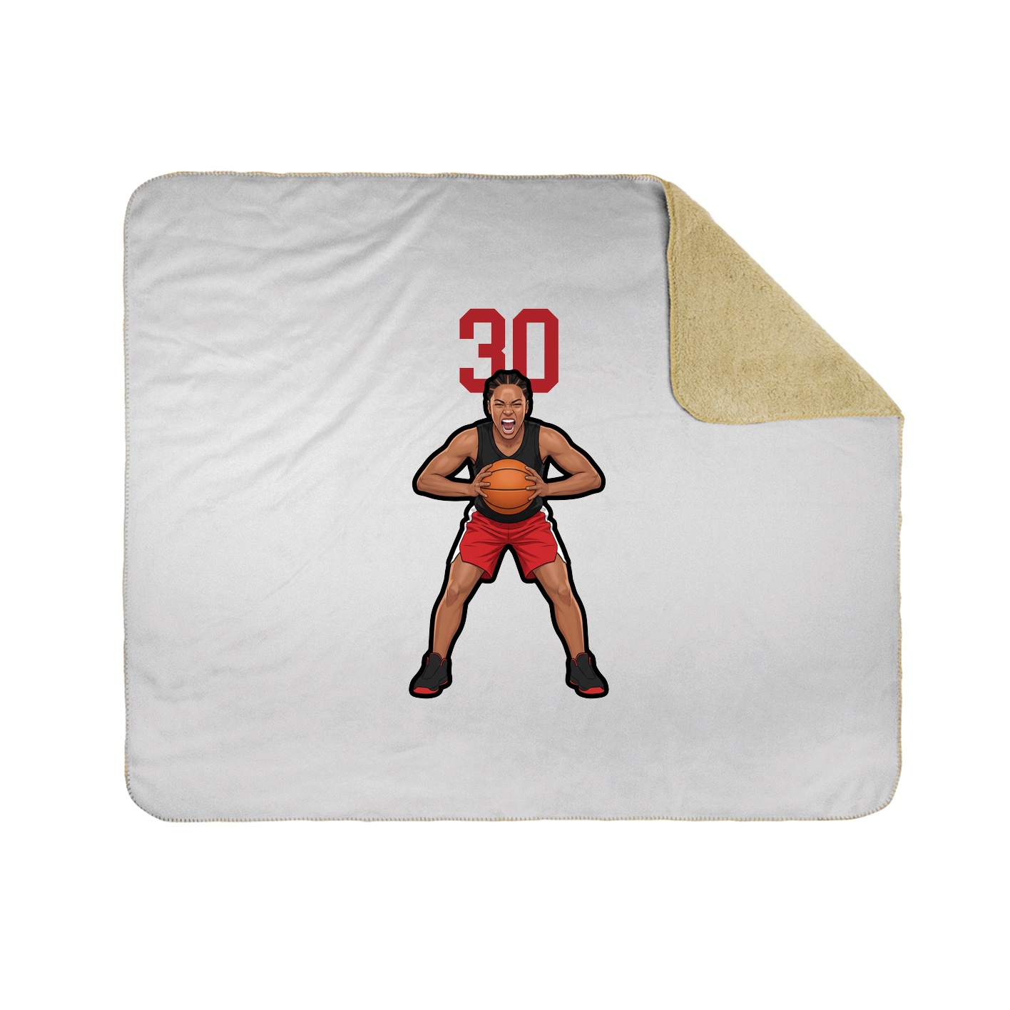 Throw Blanket — Number Top in White