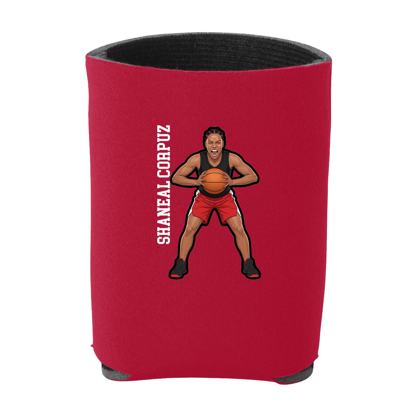Can Holder — Name Vertical in Red