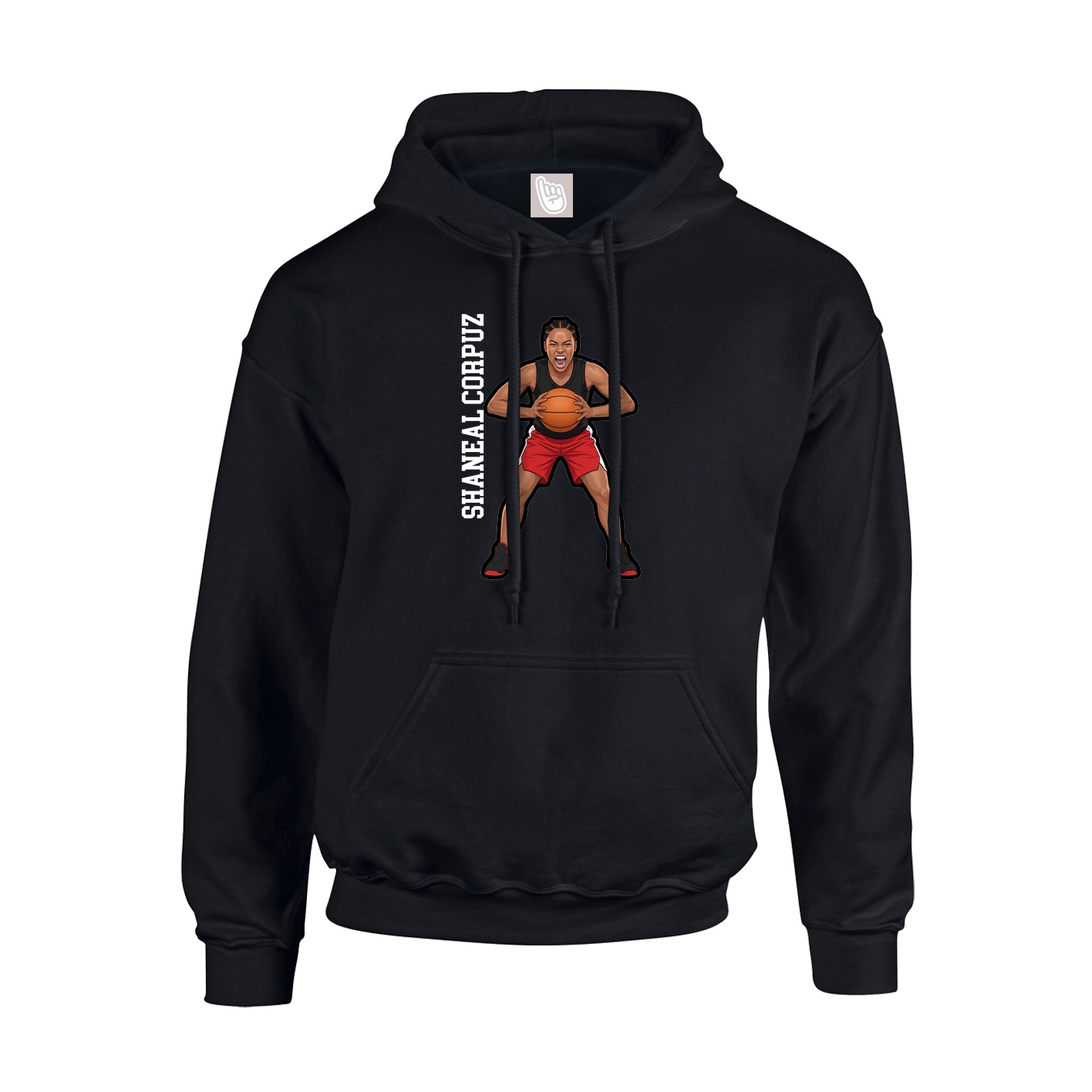 Hoodie — Name Vertical in Black