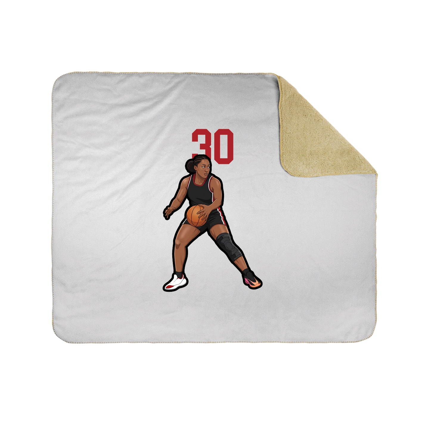Throw Blanket — Number Top in White
