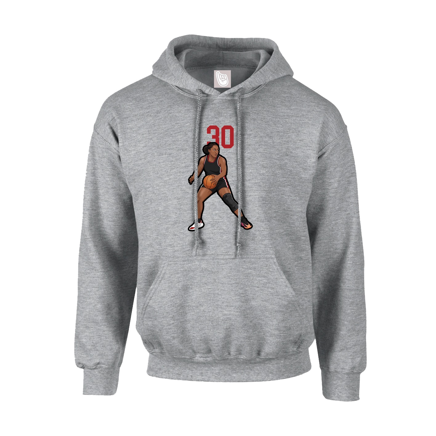 Youth Hoodie — Number Top in Grey