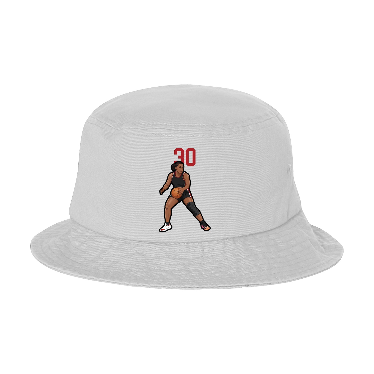 Bucket Cap — Number Top in White