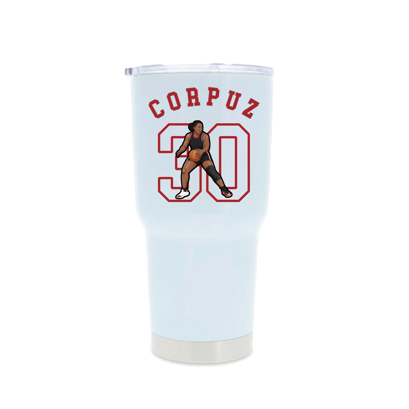 30oz Stainless Steel Tumbler — Shirsey Arch in White