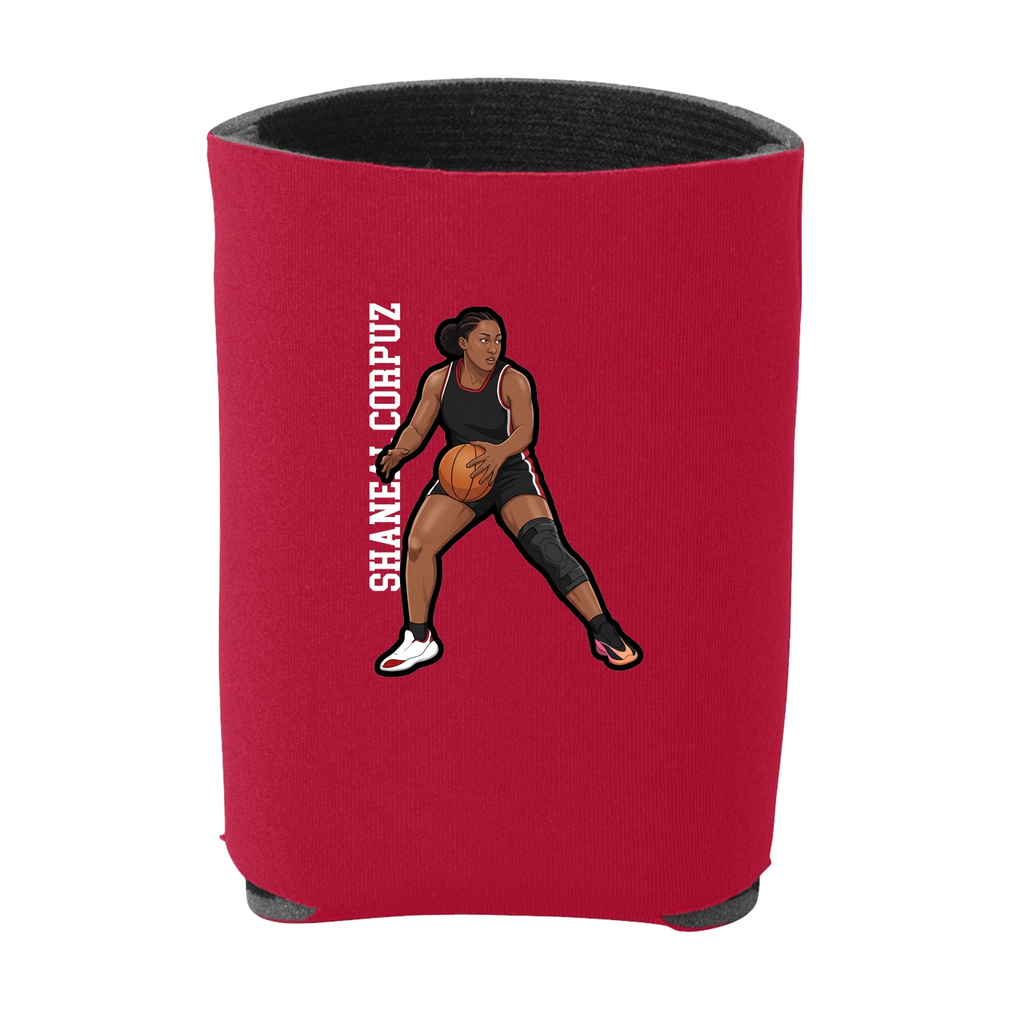 Can Holder — Name Vertical in Red