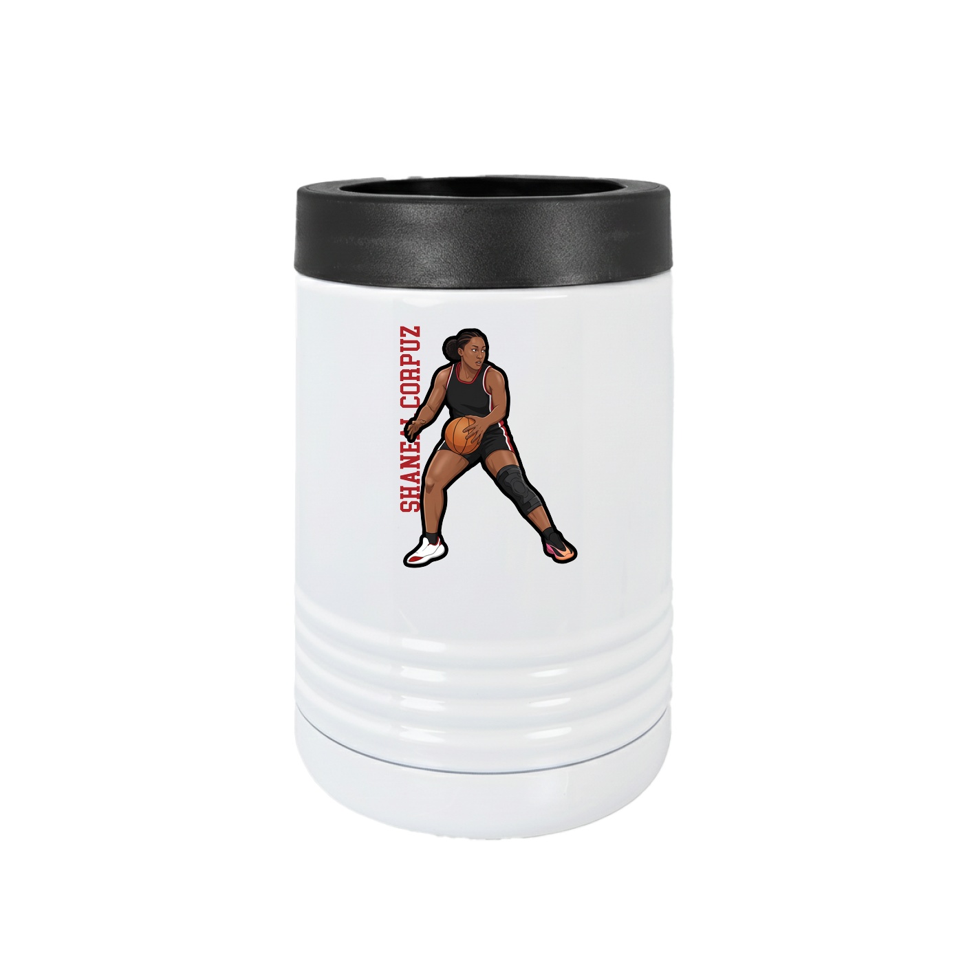 Beverage Holder — Name Vertical in White
