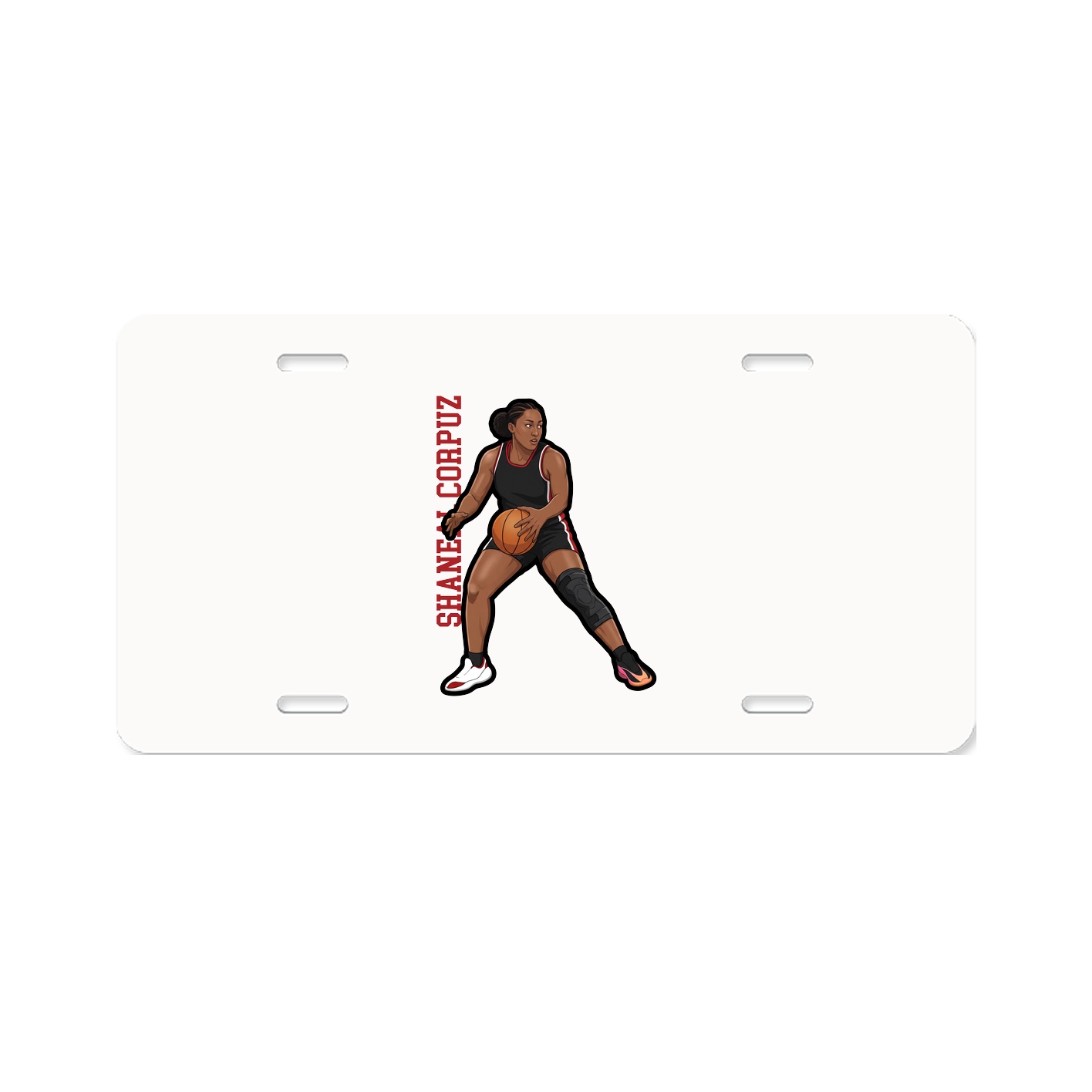 License Plate — Name Vertical in Classic