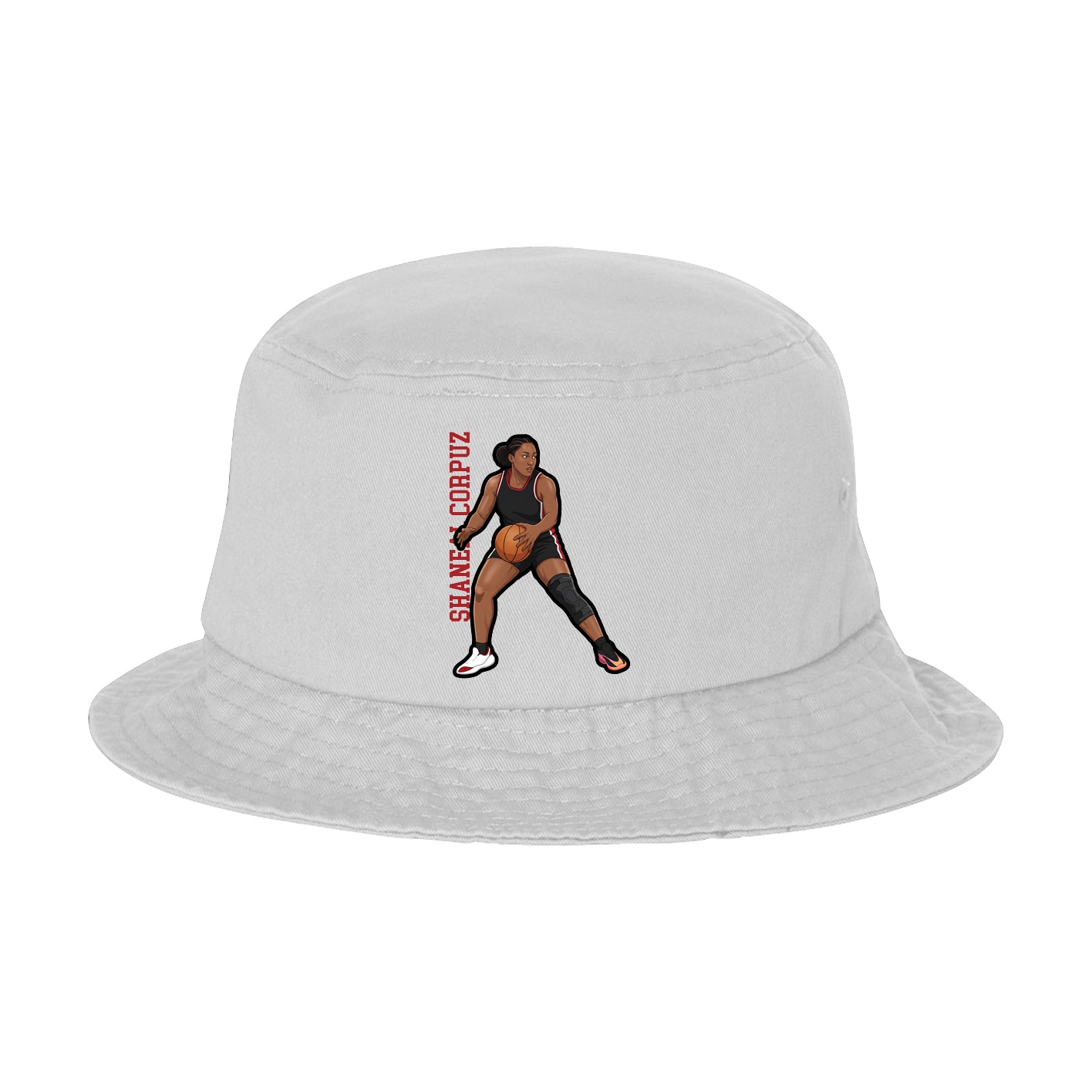 Bucket Cap — Name Vertical in White