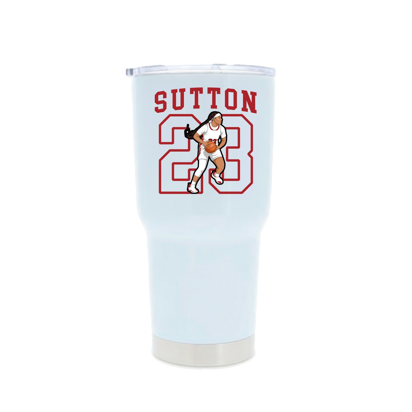 30oz Stainless Steel Tumbler — Shirsey in White