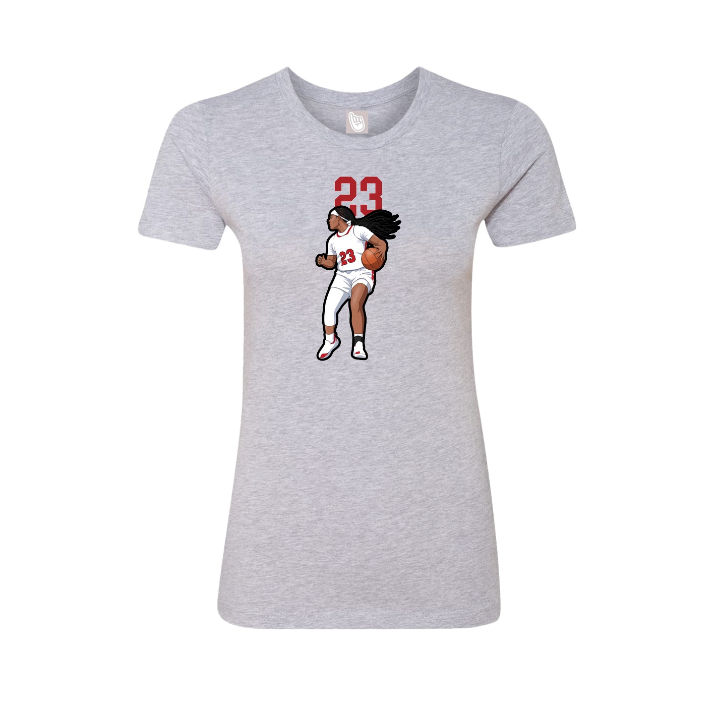 Womens Tee — Number Top in Grey