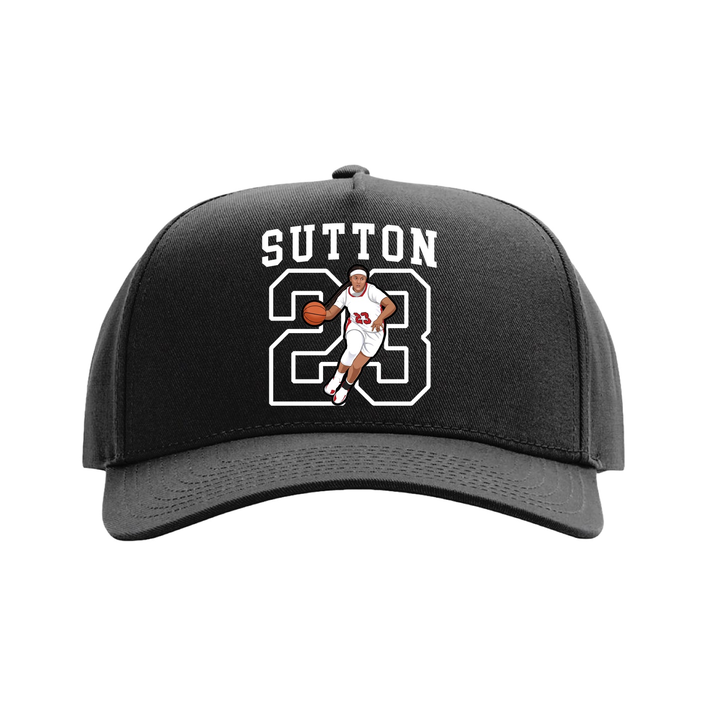 Full Fabric Five-Panel Champ Cap — Shirsey in Black