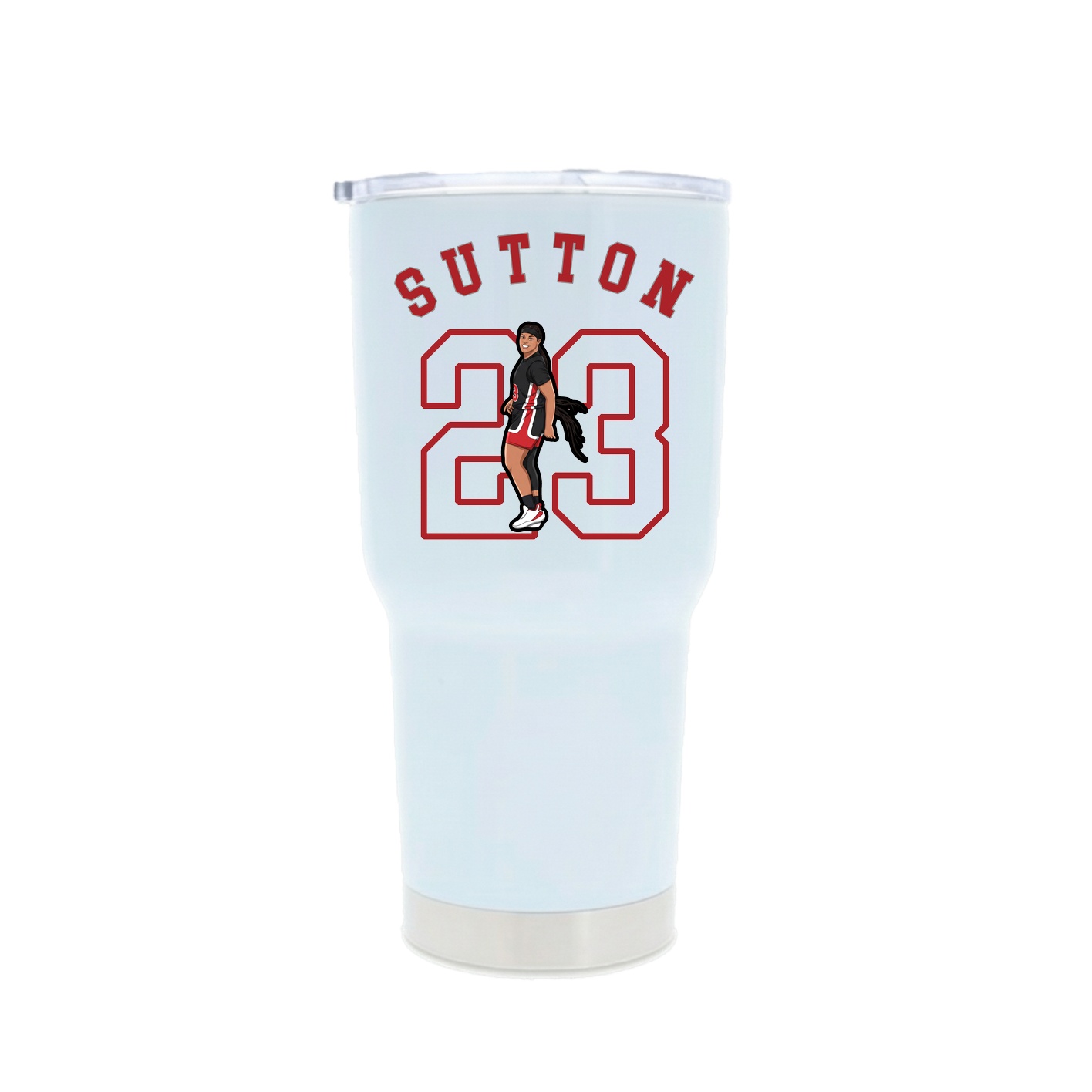 30oz Stainless Steel Tumbler — Shirsey Arch in White