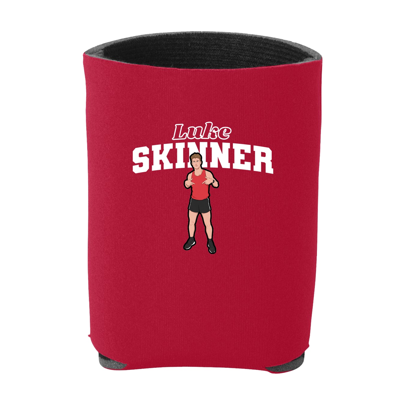 Can Holder — Name Arch in Red