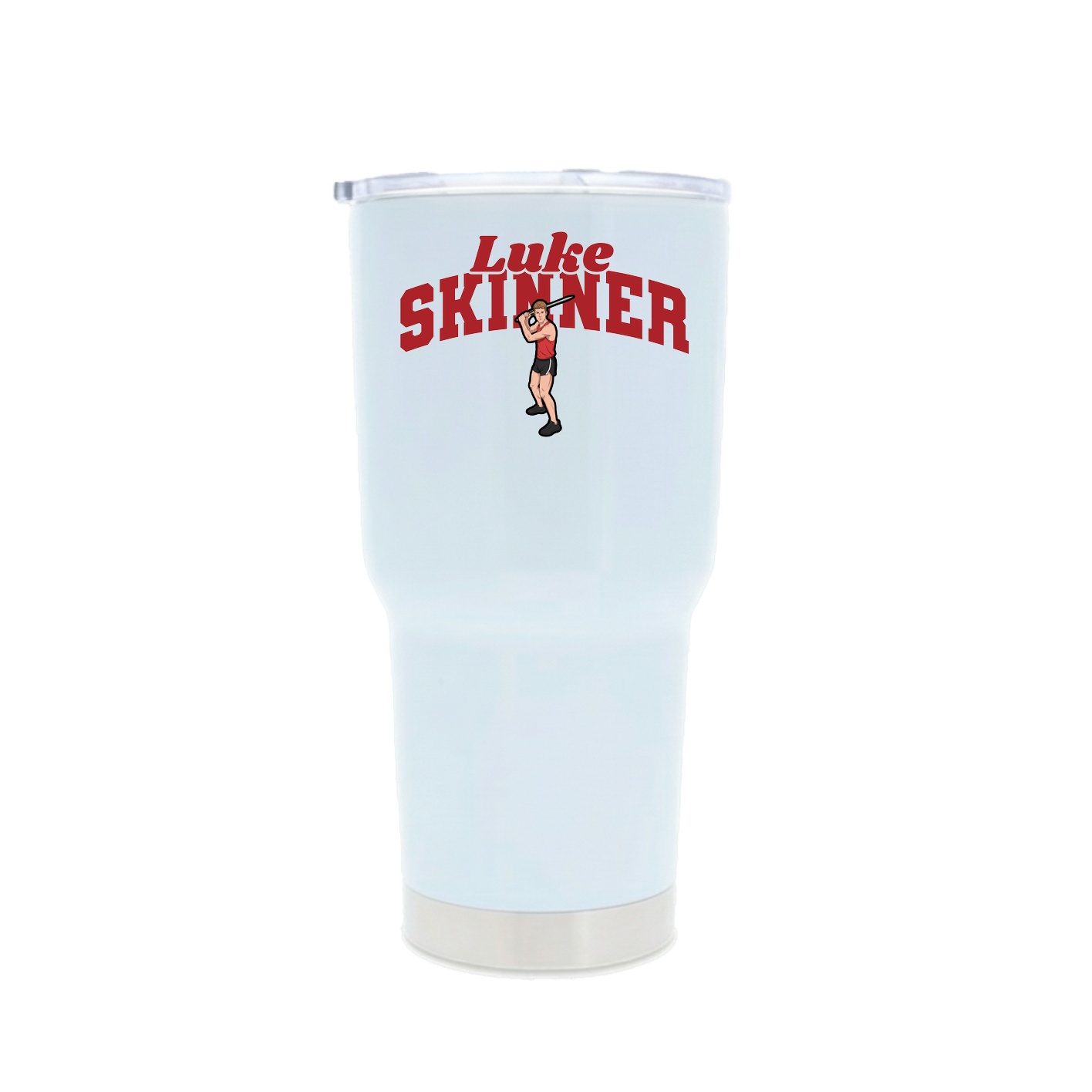 30oz Stainless Steel Tumbler — Signature Arch in White
