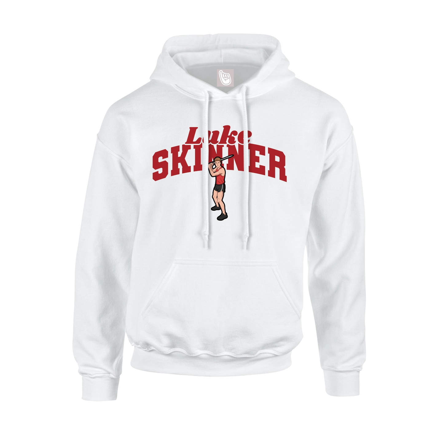 Youth Hoodie — Signature Arch in White