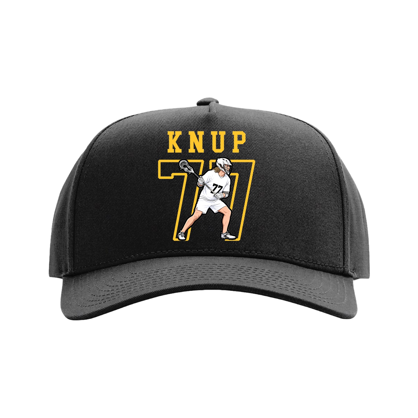 Full Fabric Five-Panel Champ Cap — Shirsey in Black