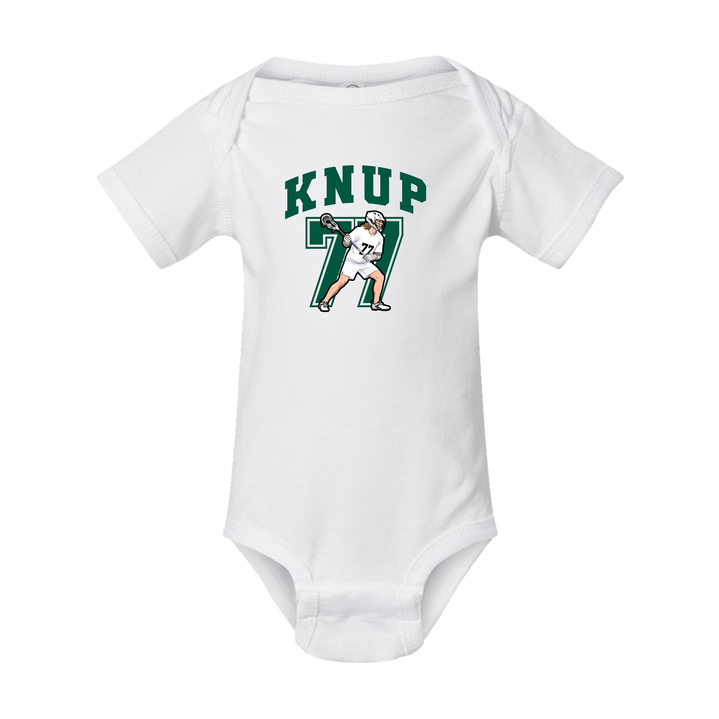Baby Onesie — Number in White
