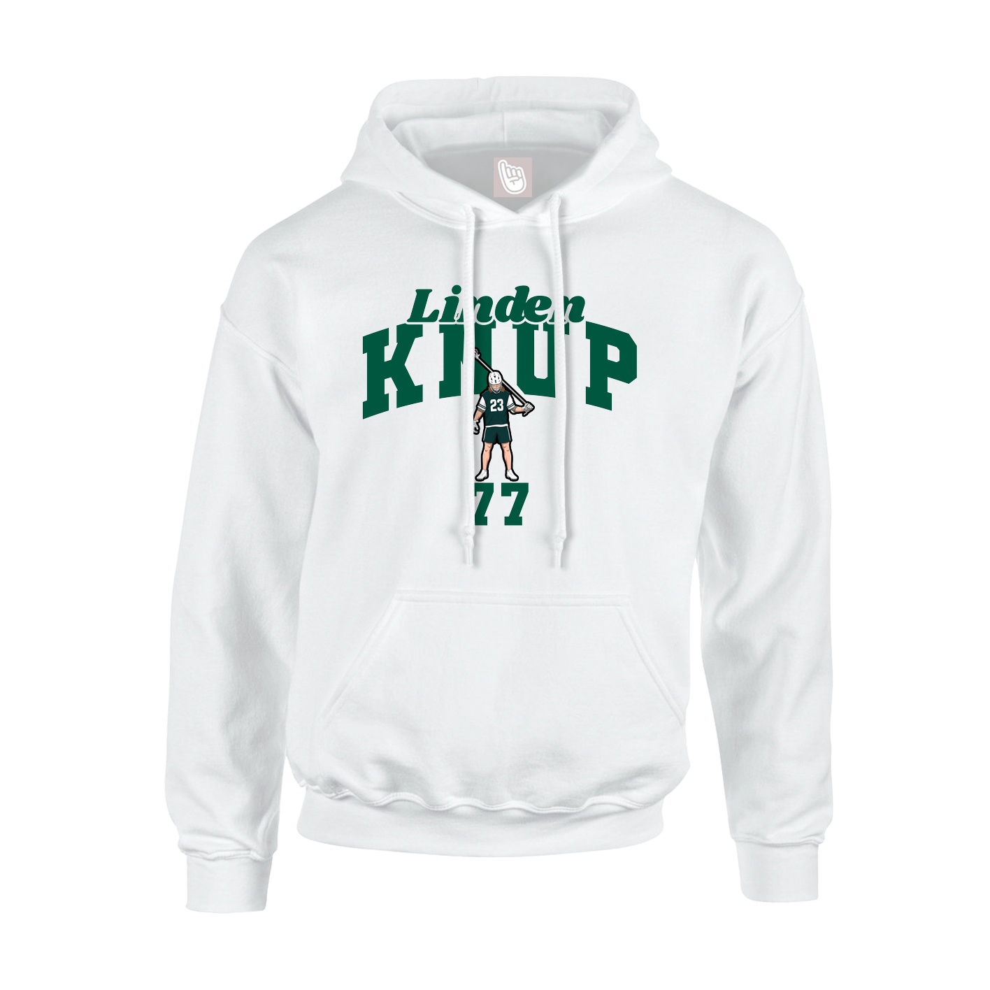 Hoodie — Signature Arch in White