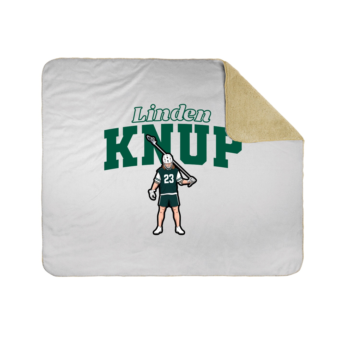Throw Blanket — Name Arch in White