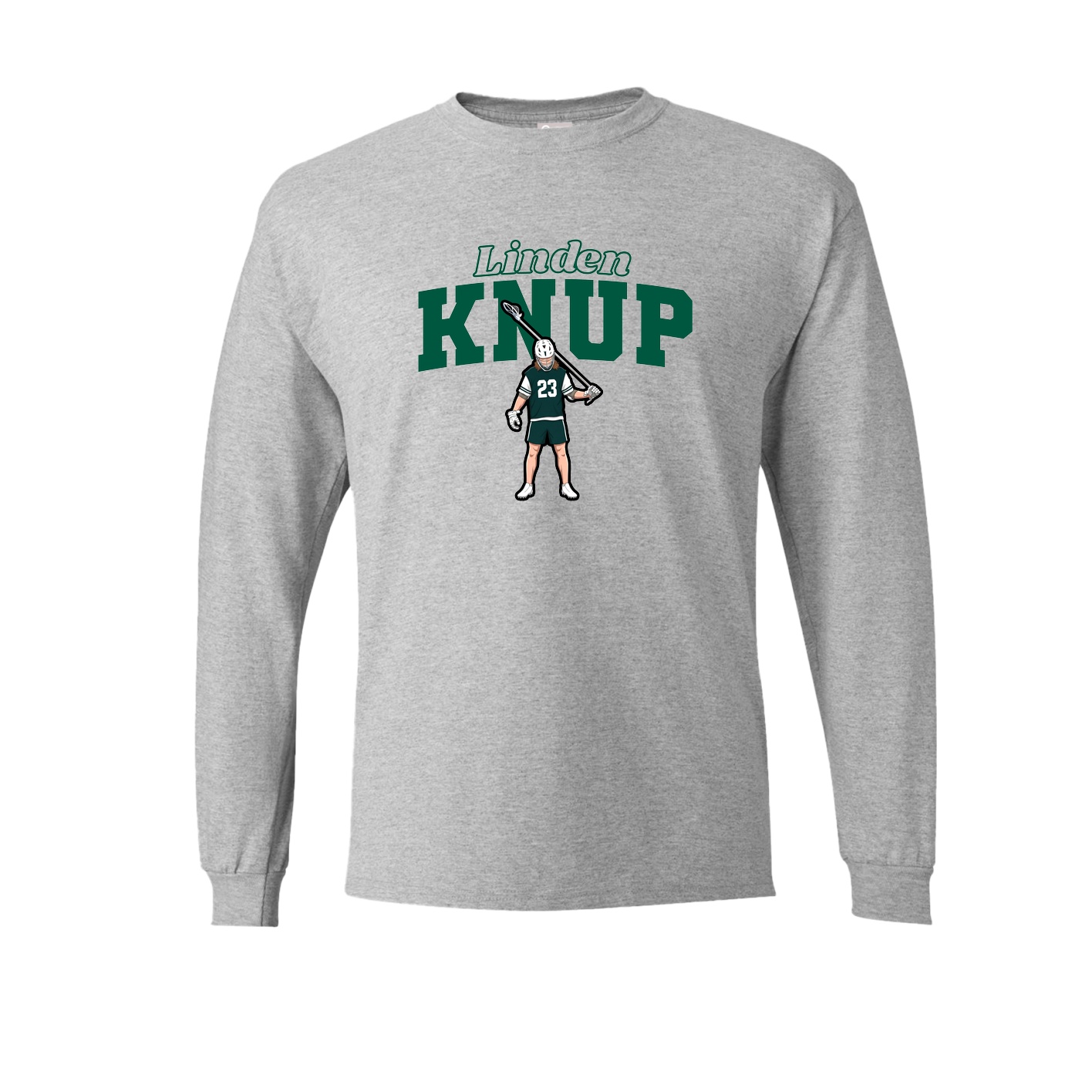 Long Sleeve Tee — Name Arch in Grey