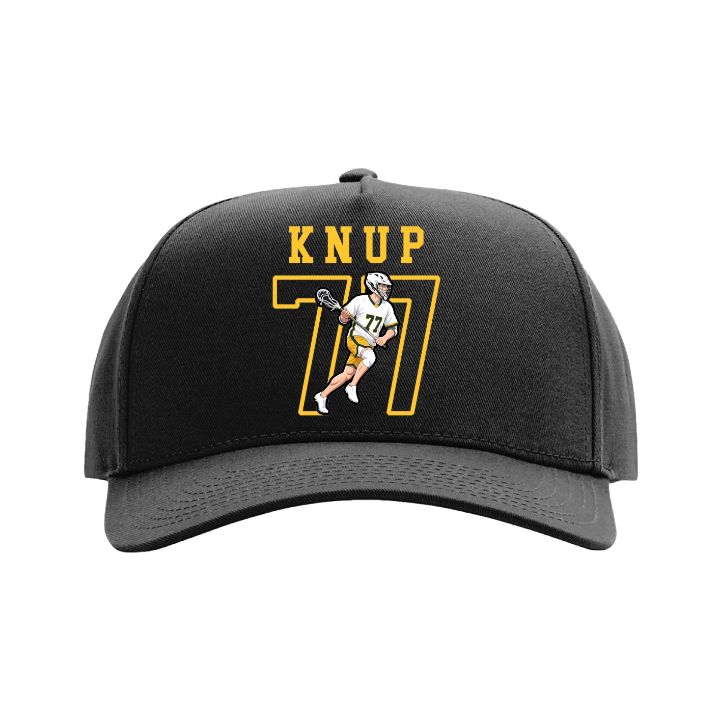 Full Fabric Five-Panel Champ Cap — Shirsey in Black