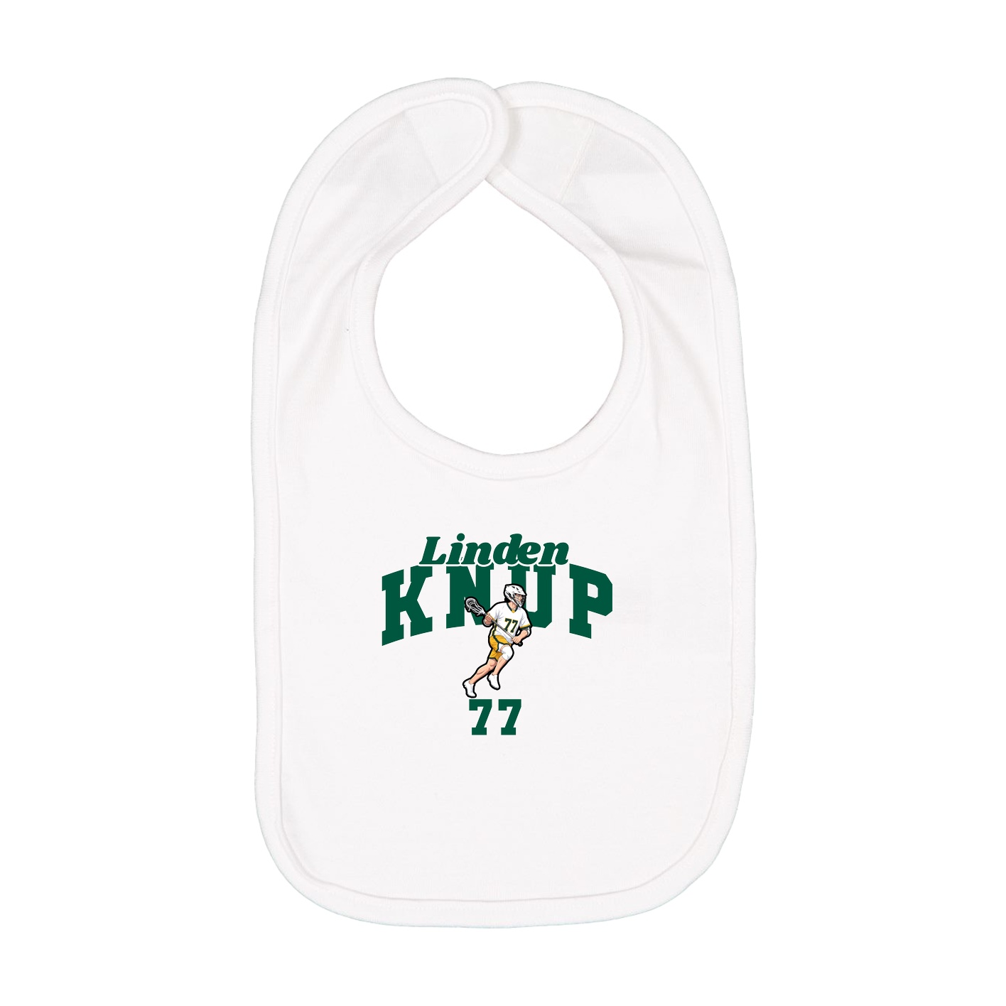 Infant Bib — Signature Arch in White